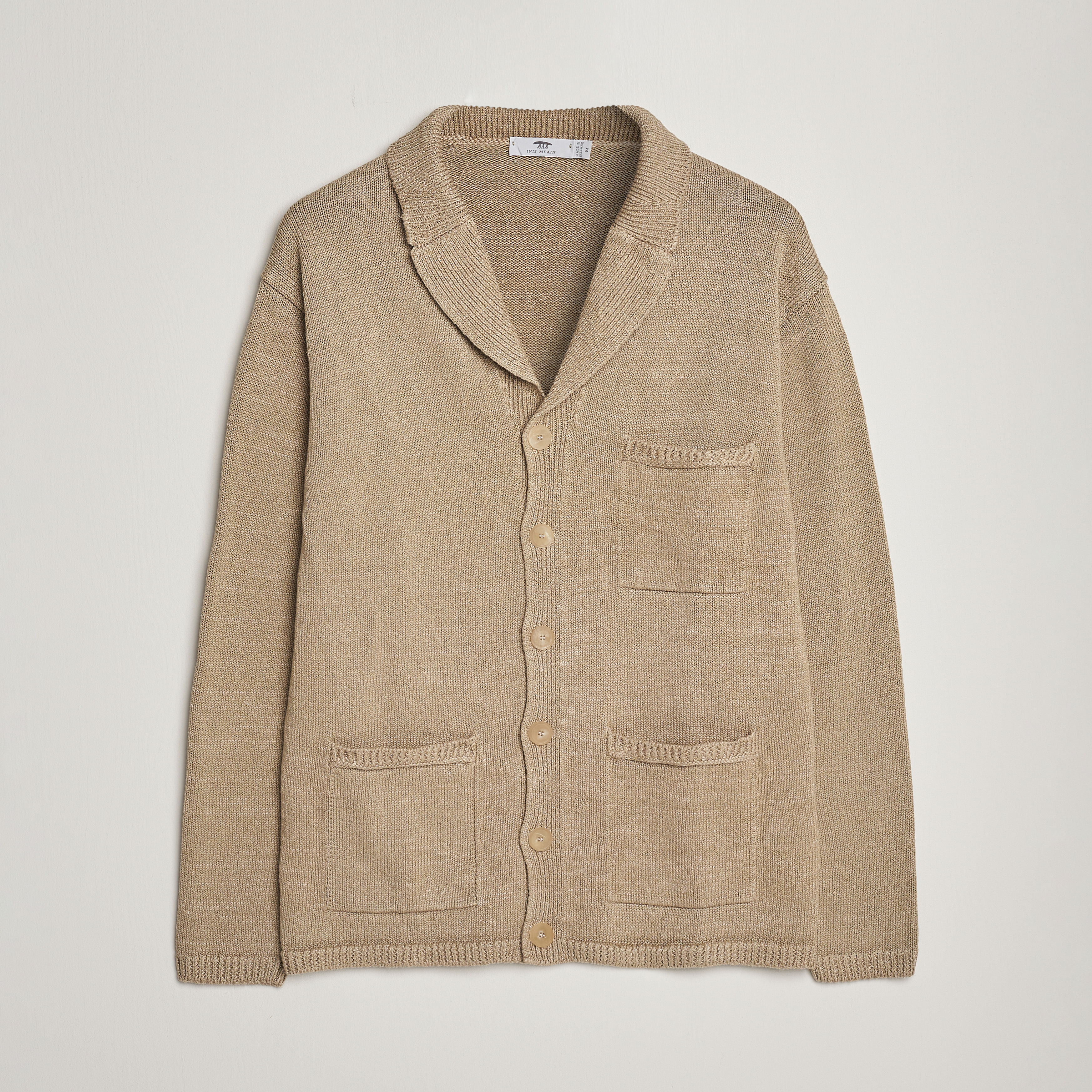 ニットジャケット リネンシルク イニシュマン MEAIN INIS Relaxed Singer Henry – Jacket ジャケット・アウター
