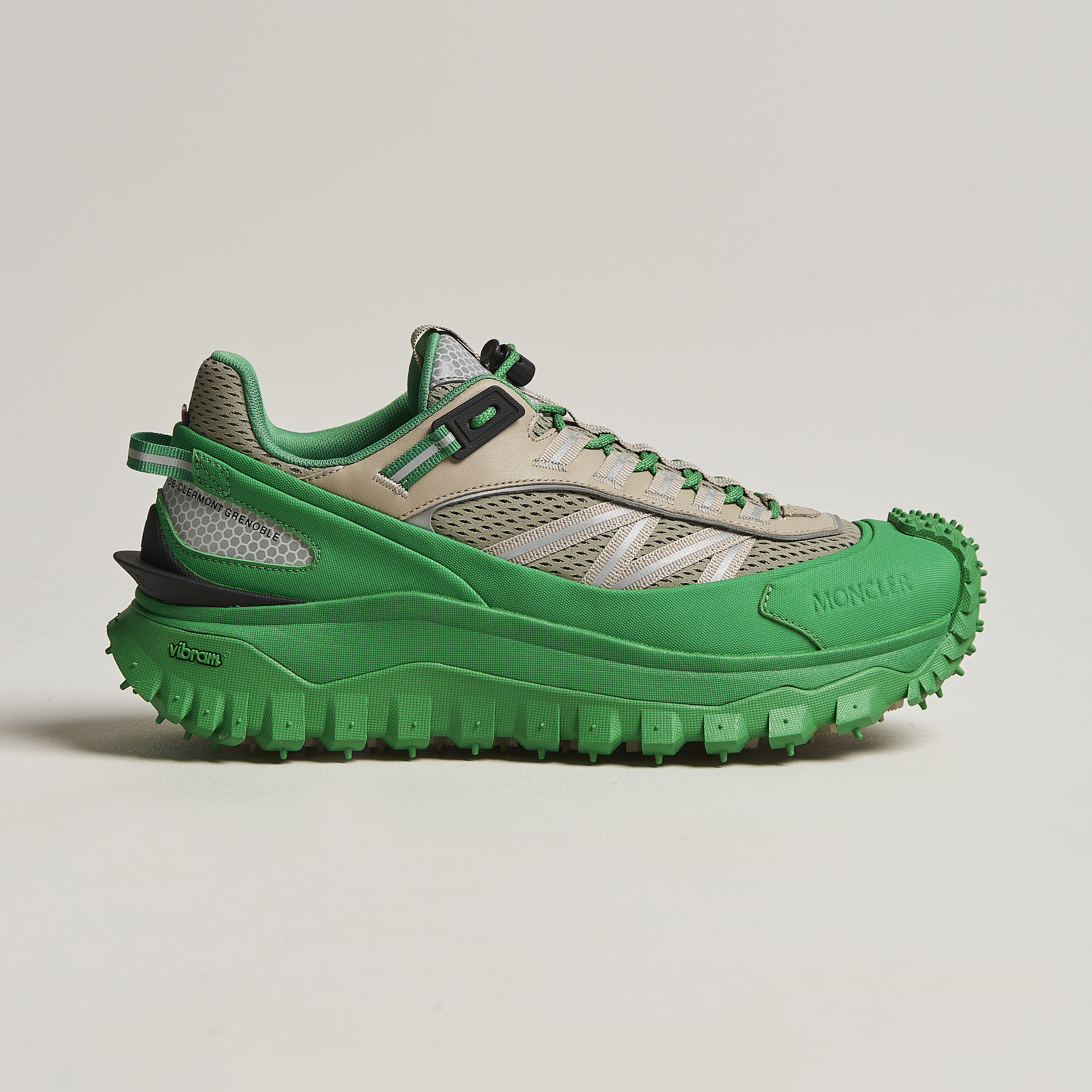 Moncler Grenoble Trailgrip Sneakers Green/Beige at CareOfCarl.com