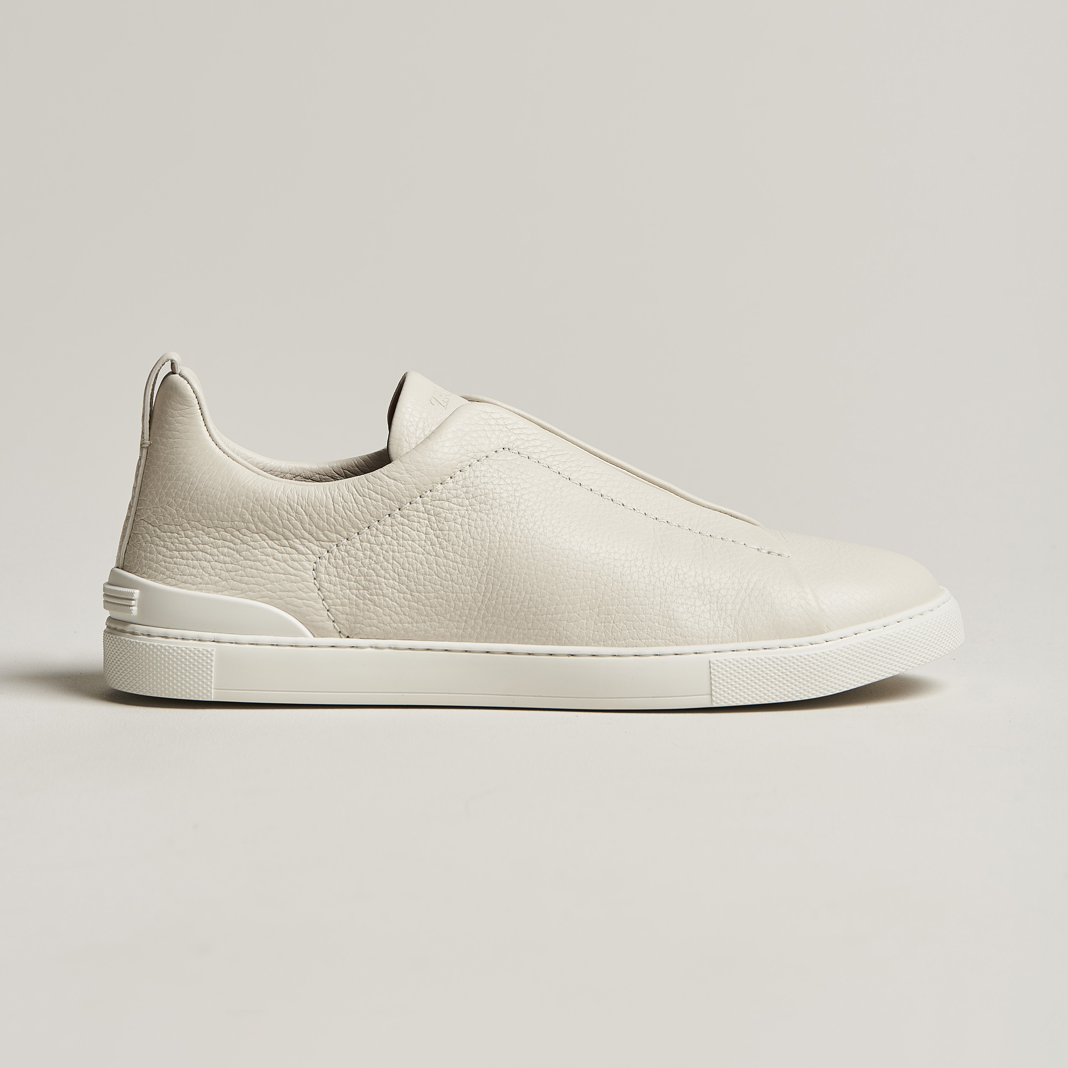 Zegna Triple Stitch Sneakers White Deerskin at