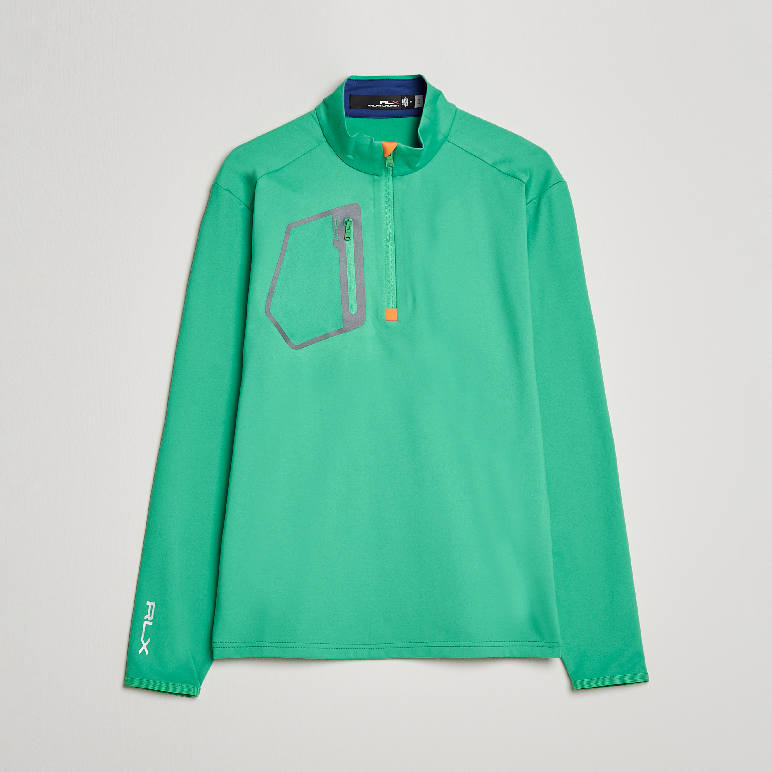 RLX Ralph Lauren Luxury Jersey Half Zip Vineyard Green at