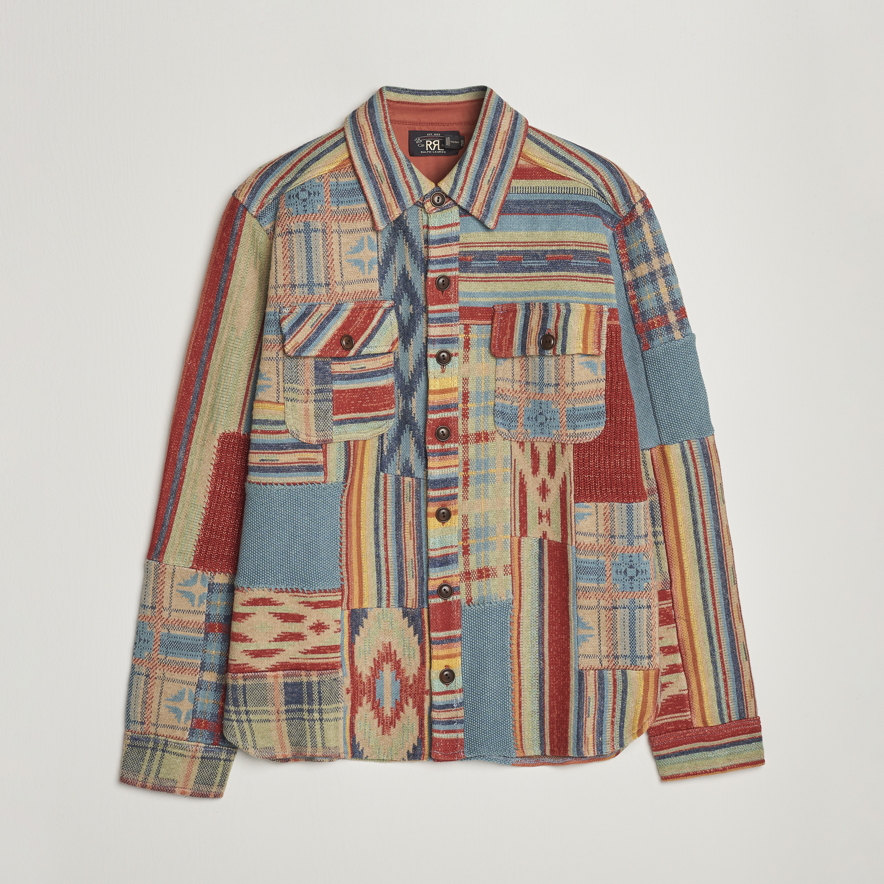 Patchwork Rrl RRL Limited Patchwork Workshirt Red Multi at CareOfCarl.com