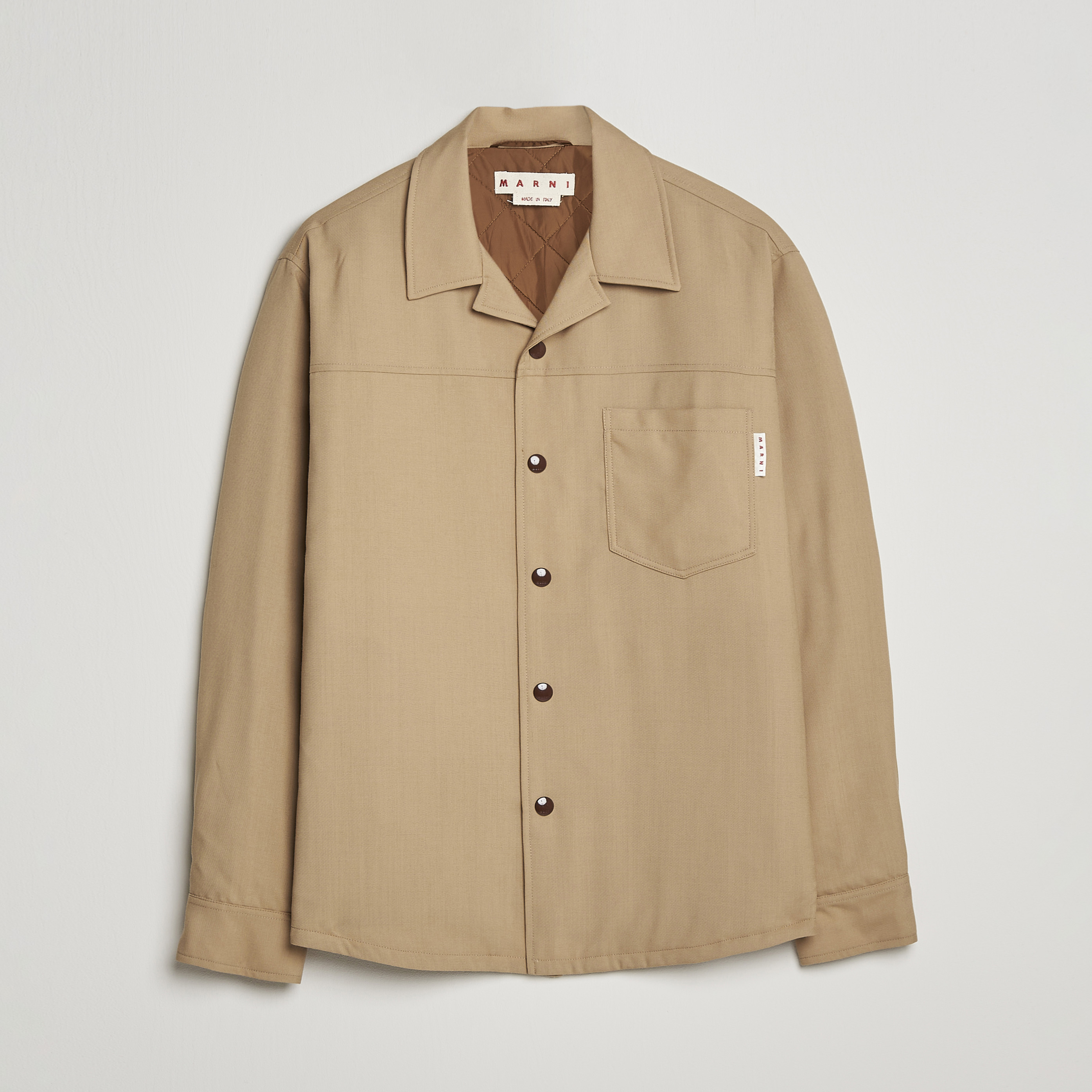 Marni Virgin Wool Shirt Jacket Dijon at CareOfCarl.com