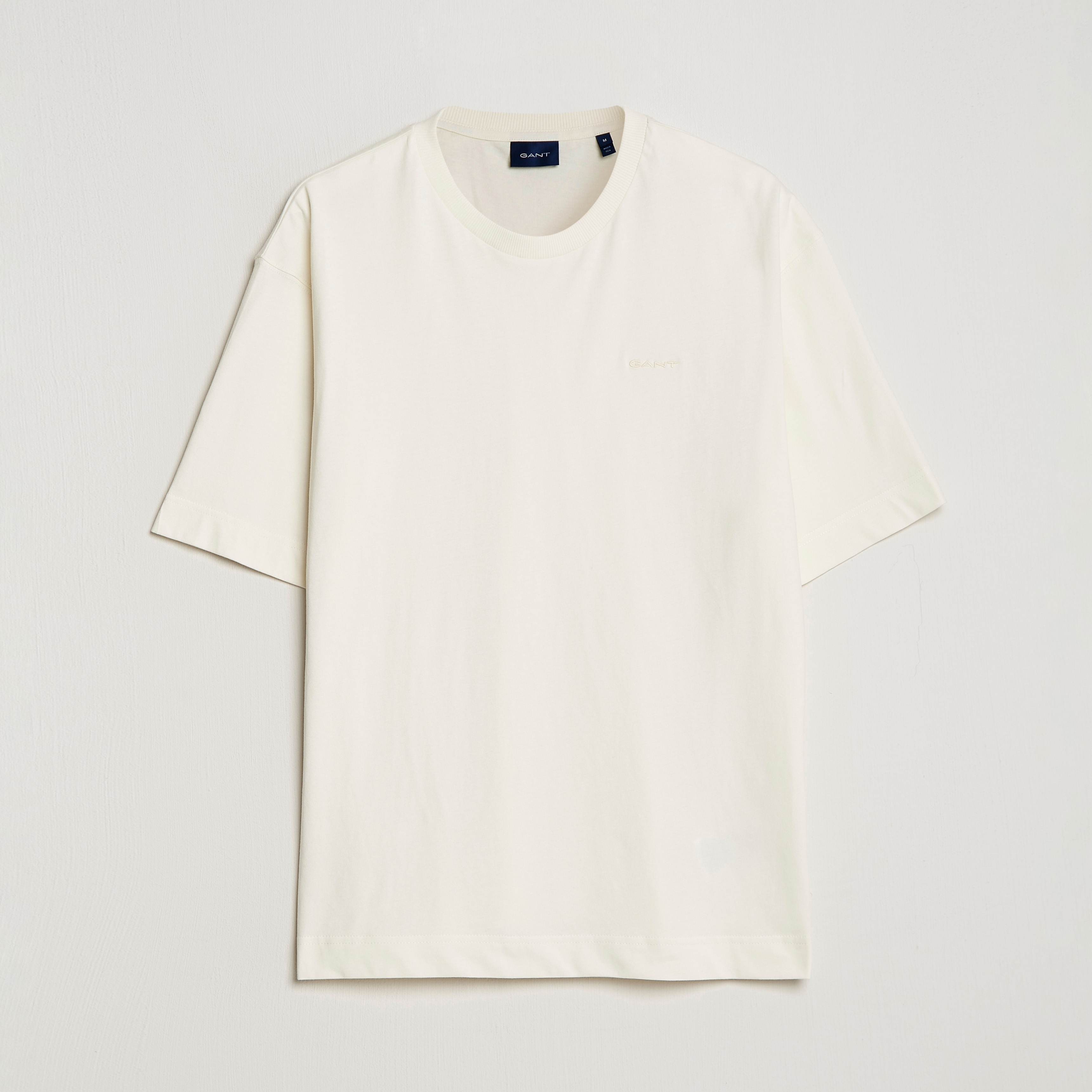 Gant Men Cream Solid T-Shirt