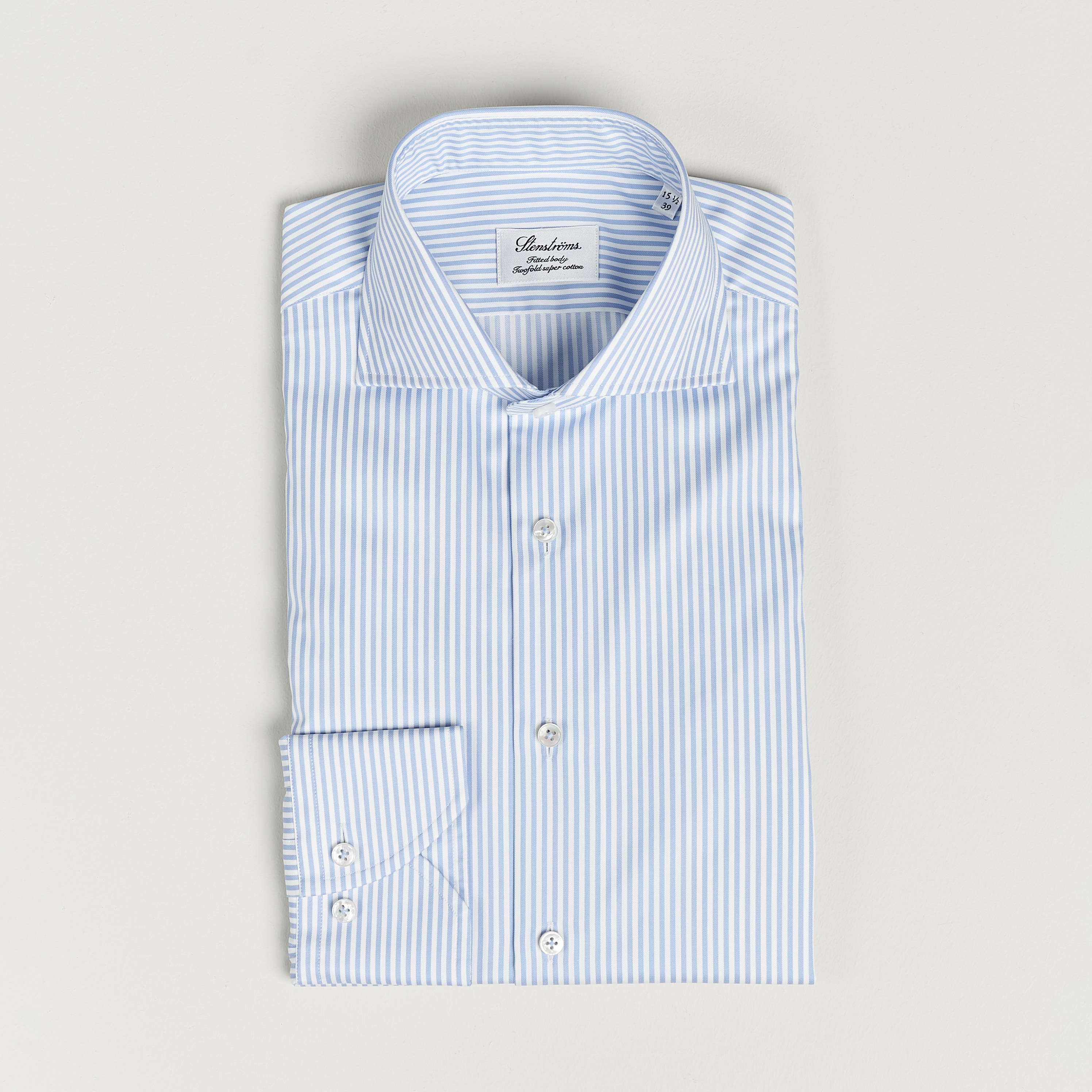 Blue Striped Back Cut-out Shirt
