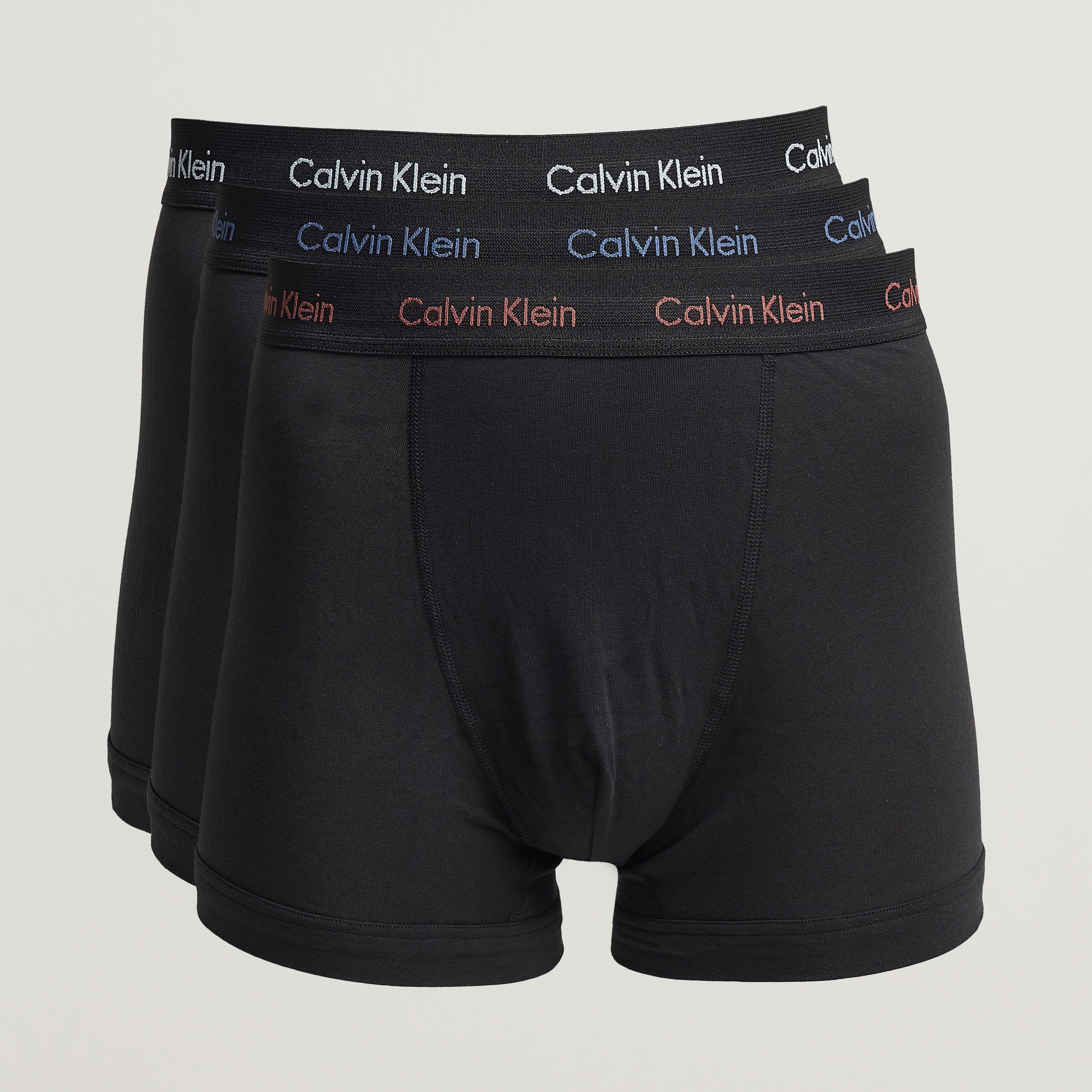 calvin klein black trunk three pack