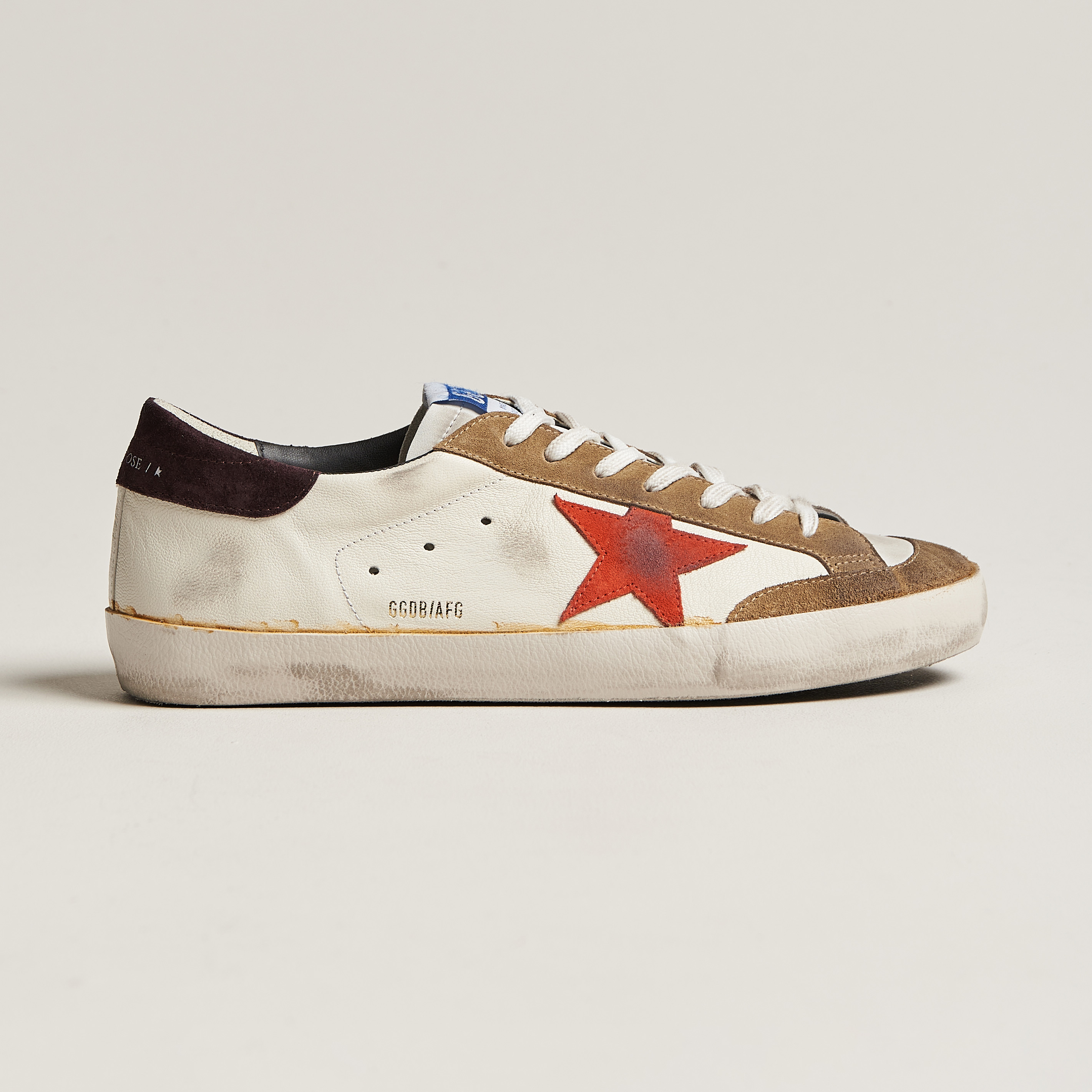 Golden Goose Deluxe Brand Super-Star Sneakers White/Brown at CareOfCarl.com