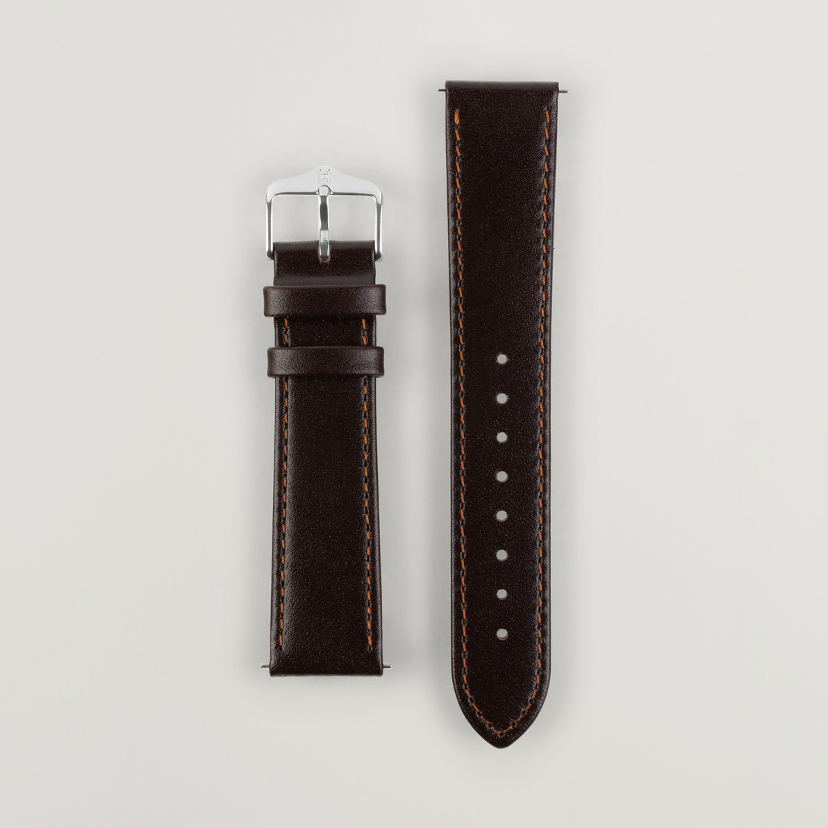 Horlogeband 20mm geel - echt kalfsleer