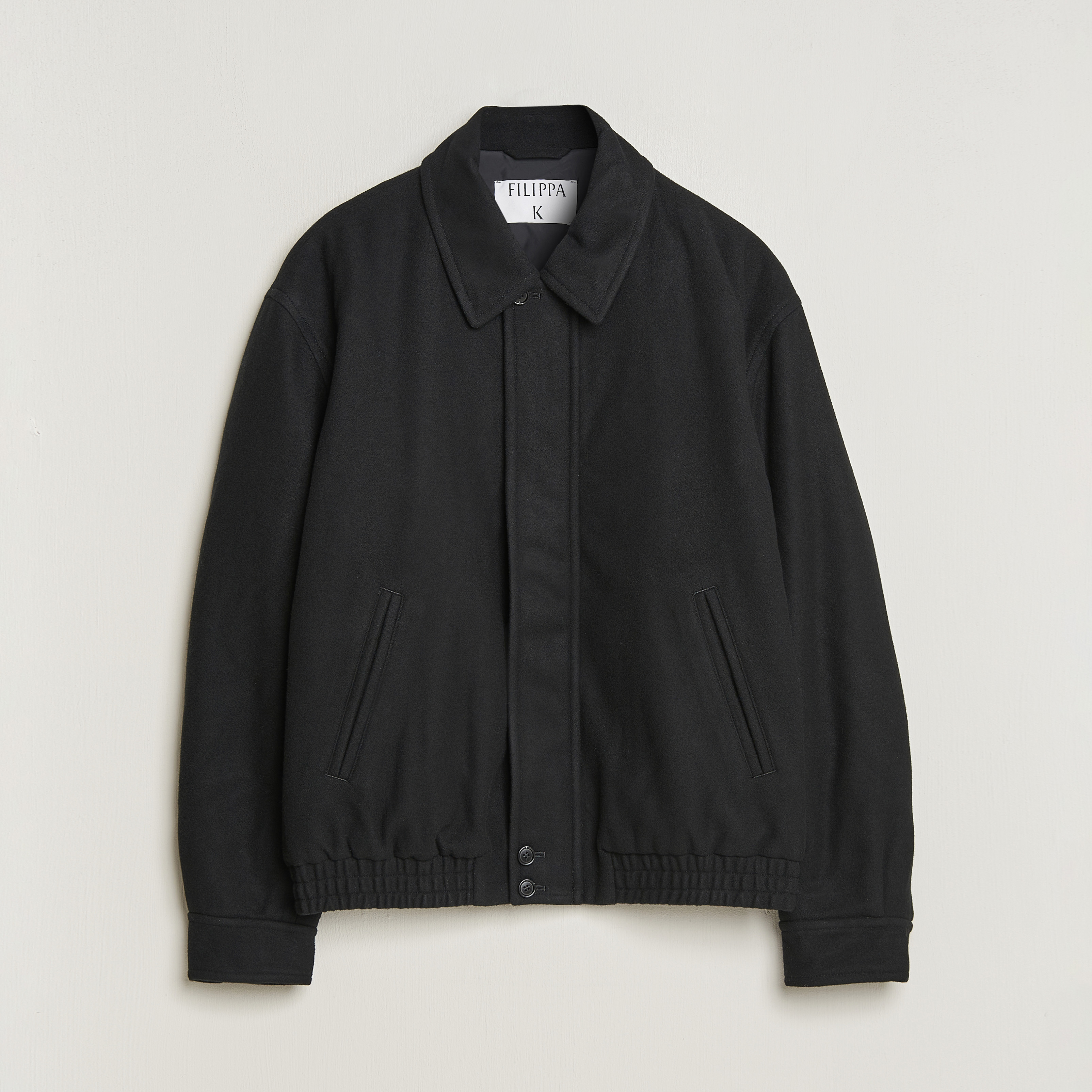 Floppa Jacket Filippa K Wool Bomber Jacket Black at CareOfCarl.com