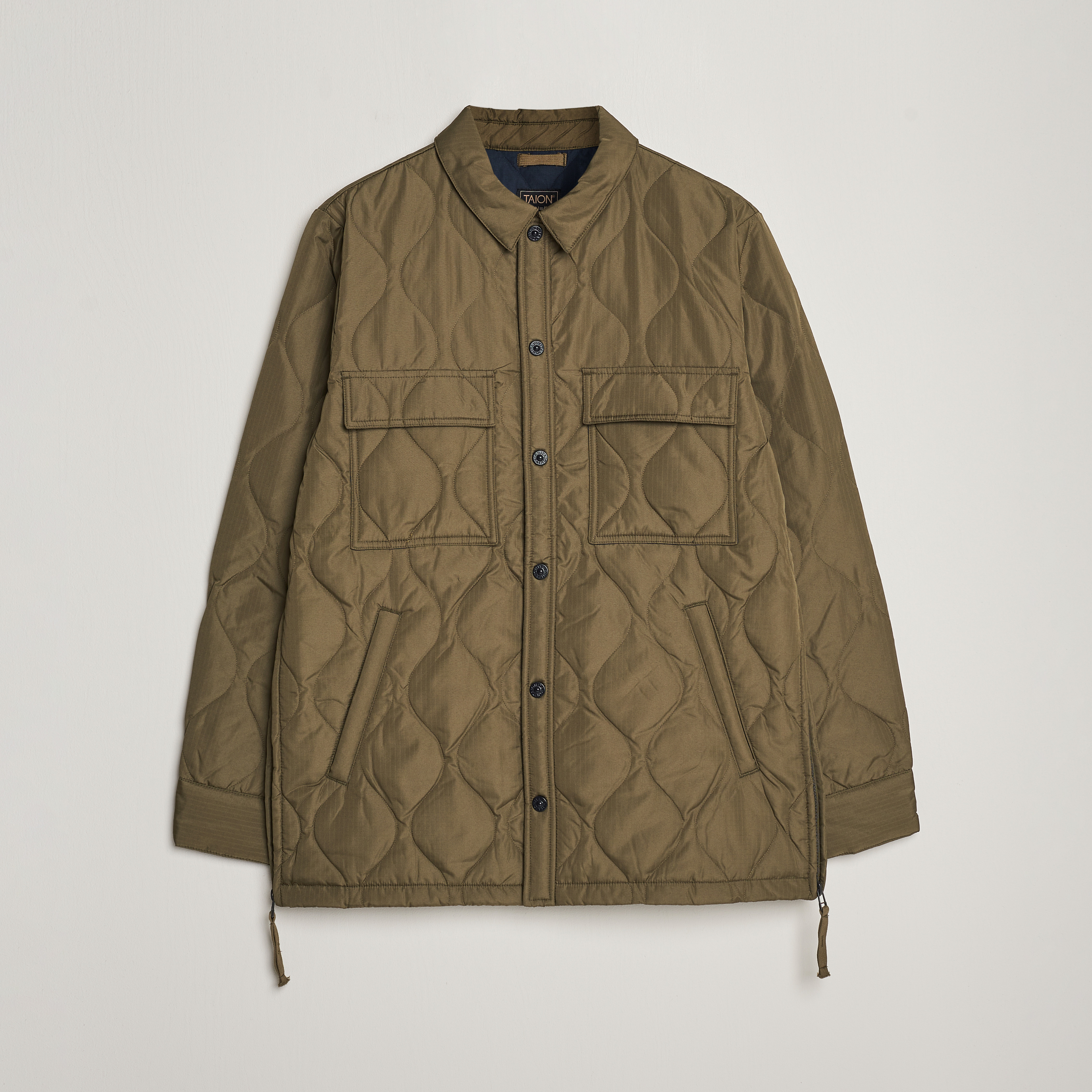 TAION Padded Military CPO Shirt Jacket Dark Olive at CareOfCarl.com