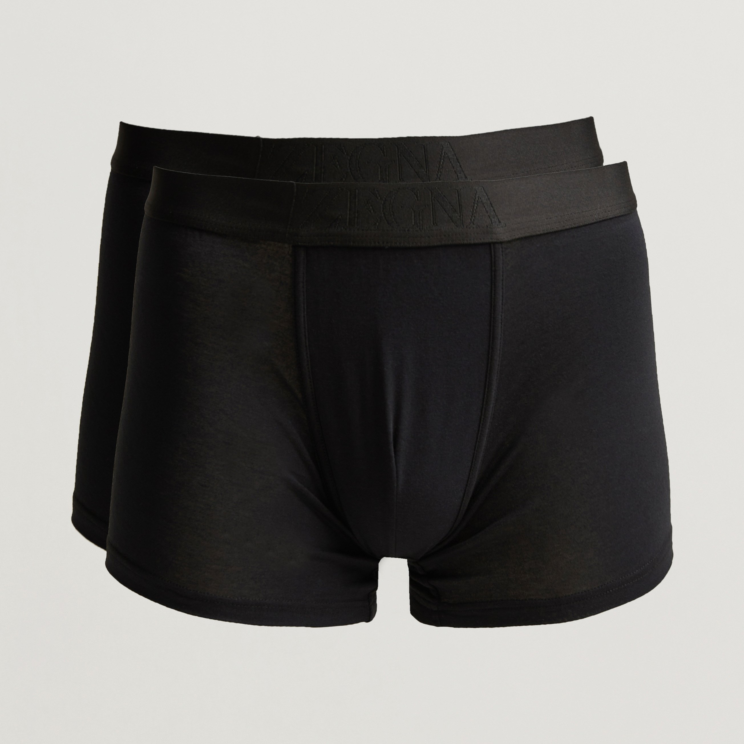 Zegna 2-Pack Stretch Cotton Boxers Black at