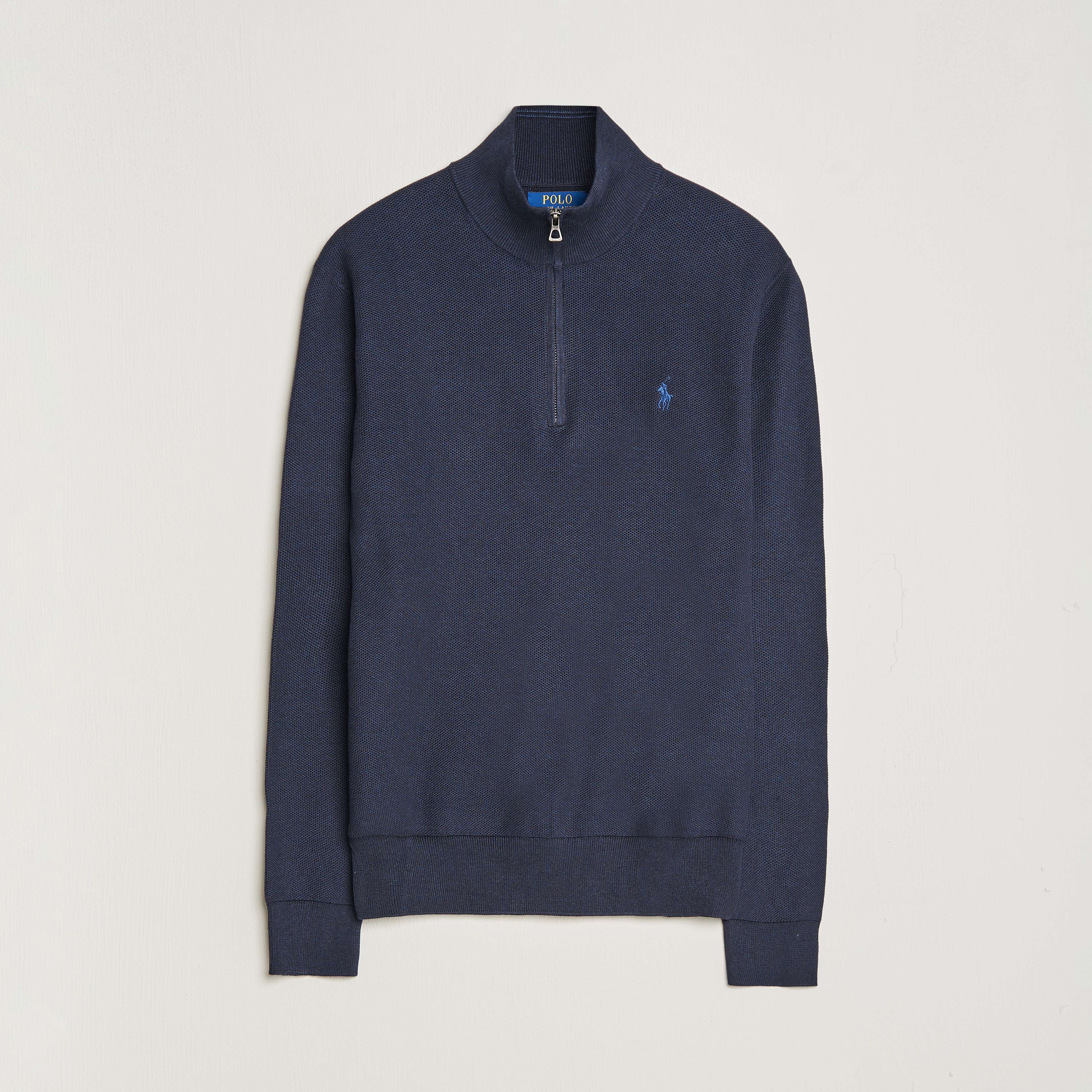 Polo Ralph Lauren Textured Half Zip Navy Heather at CareOfCarl.com