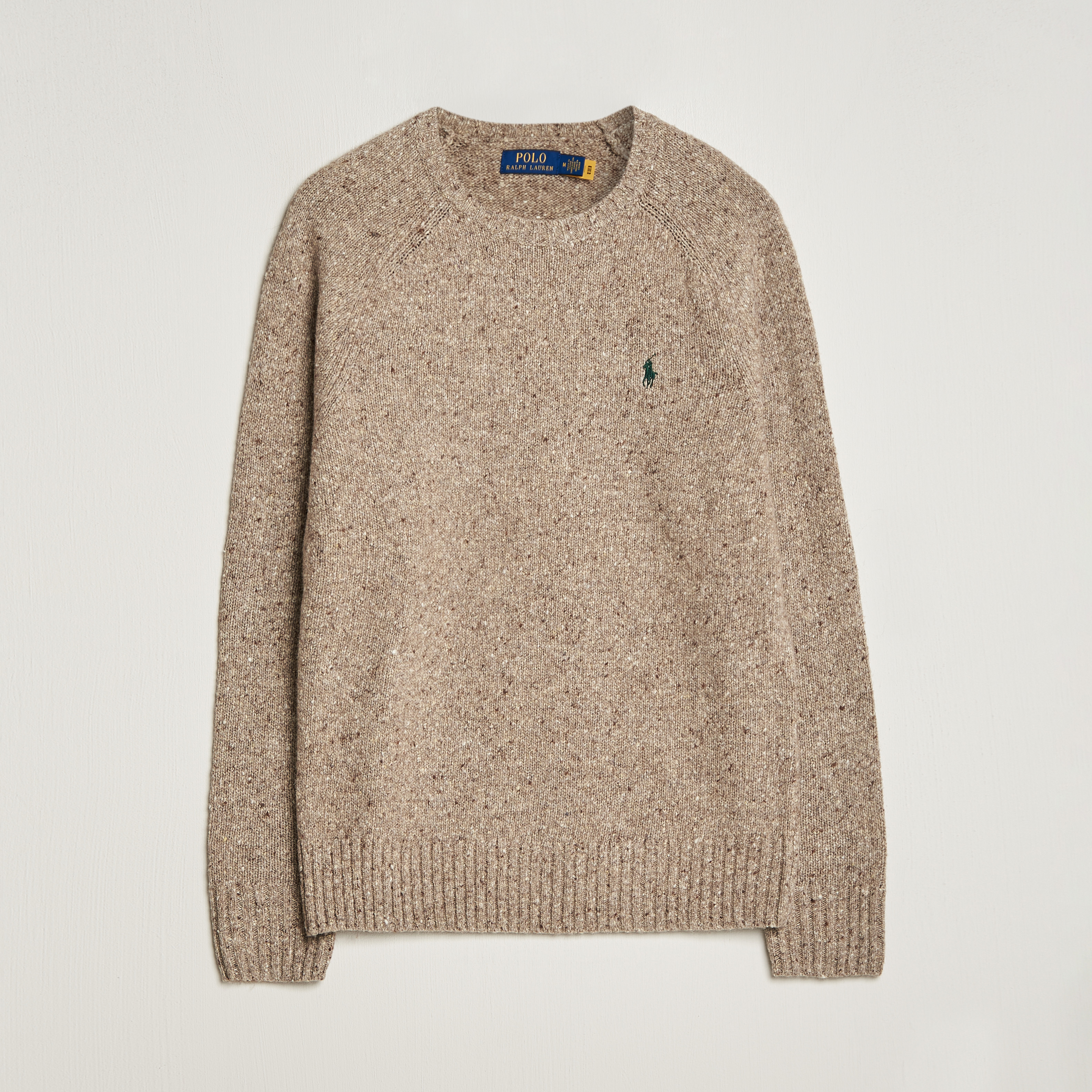 Polo Ralph Lauren Wool Knitted Donegal Sweater Bark at CareOfCarl.com