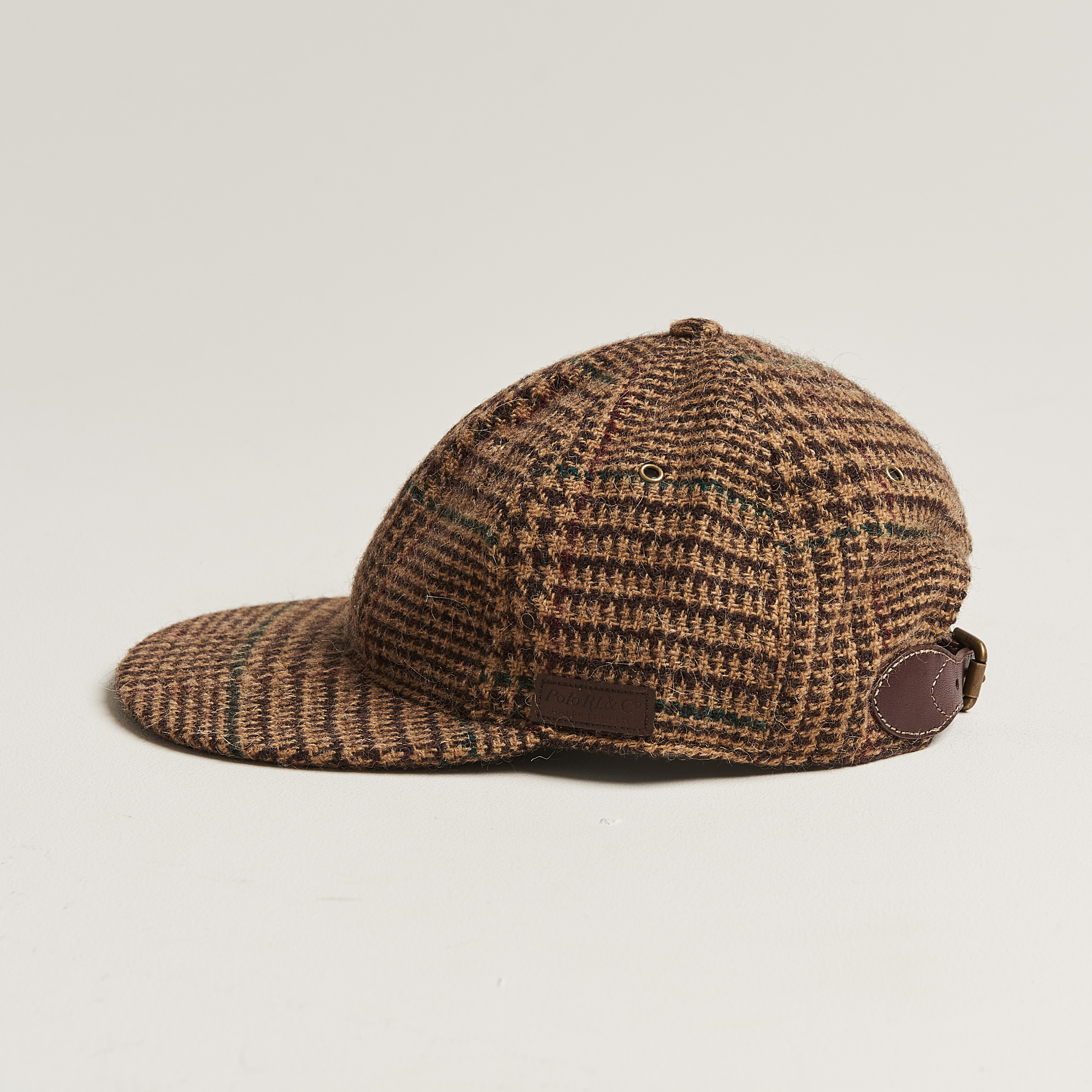 Polo Ralph Lauren Glenplaid Overcheck Cap Camel at CareOfCarl.com