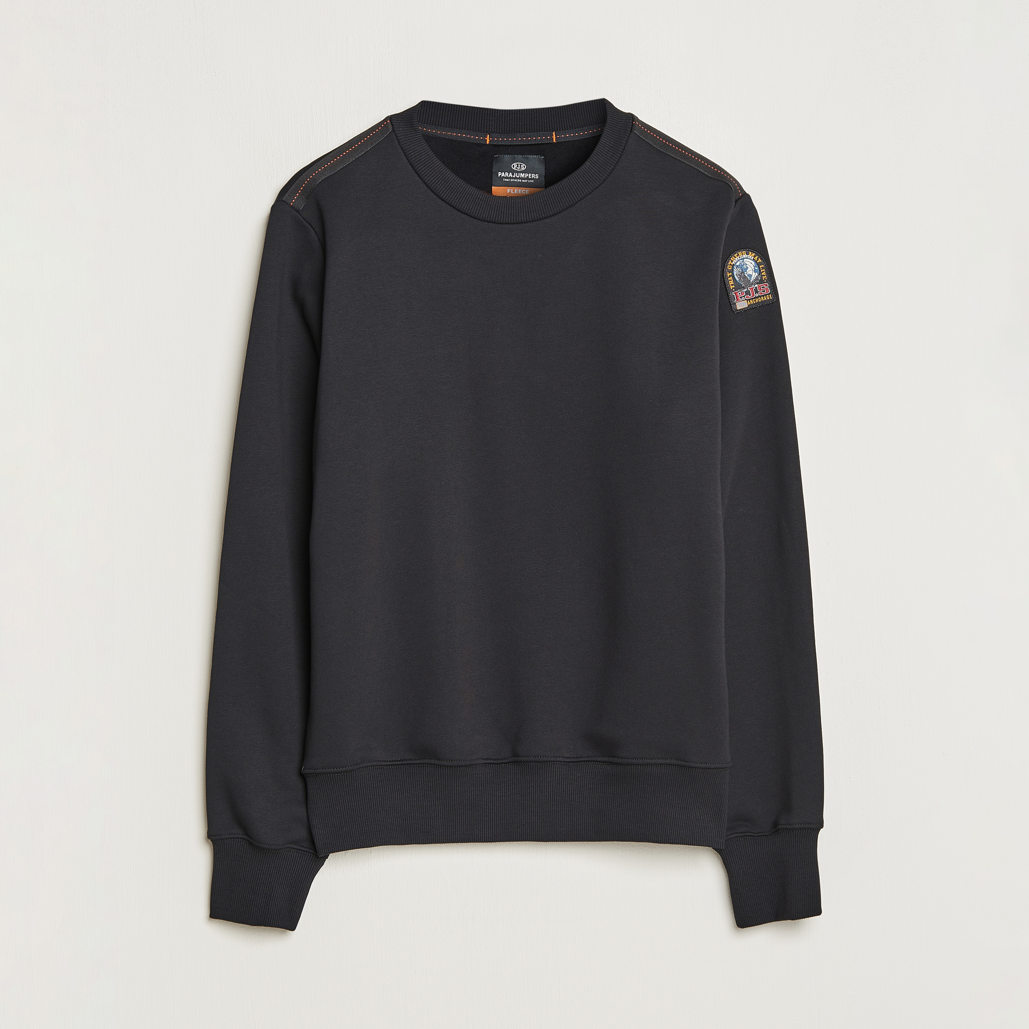Parajumpers Quarter Zip Turtleneck Fleece Black Sweatshirt