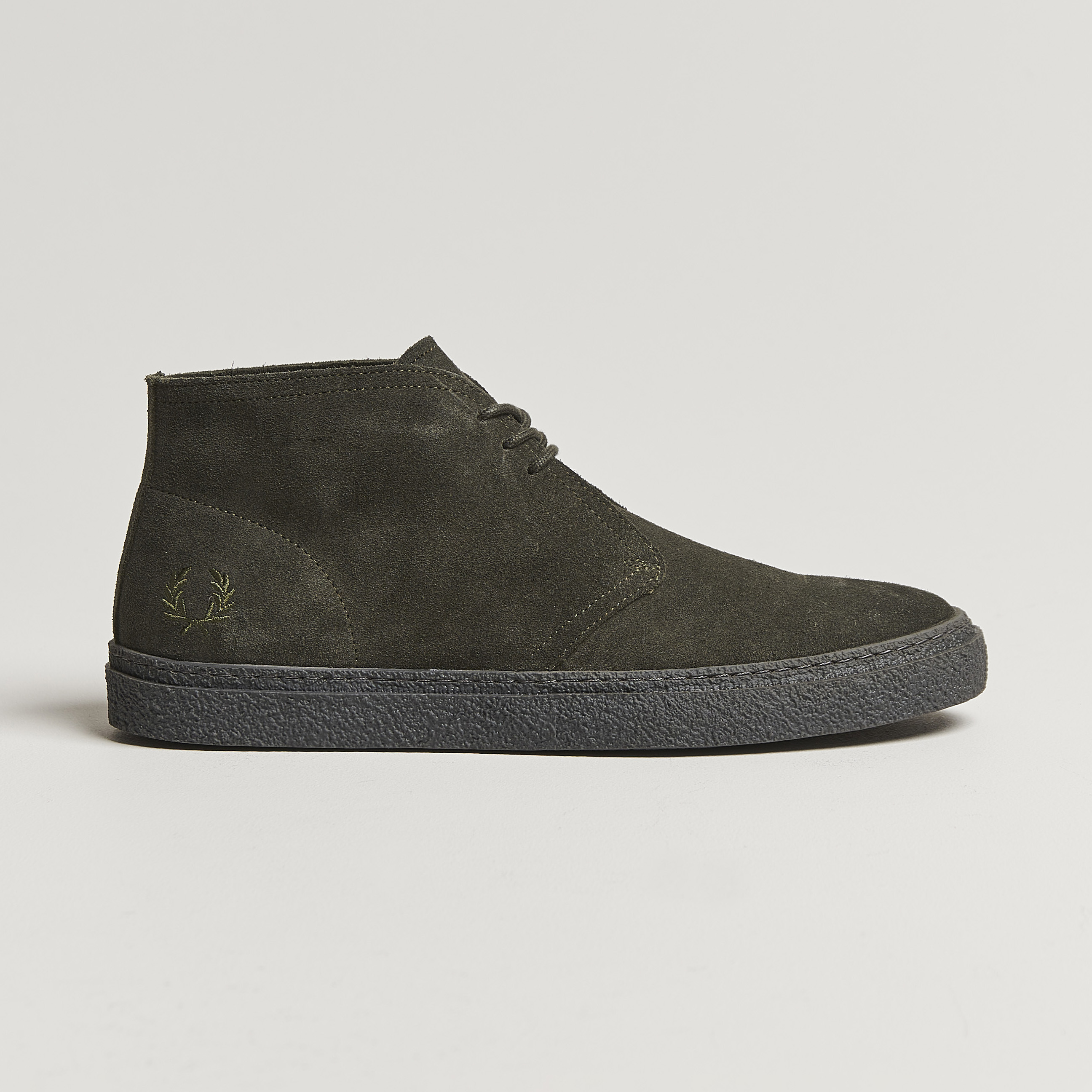 Fred Perry Hawley Suede Chukka Boot Field Green at CareOfCarl.com