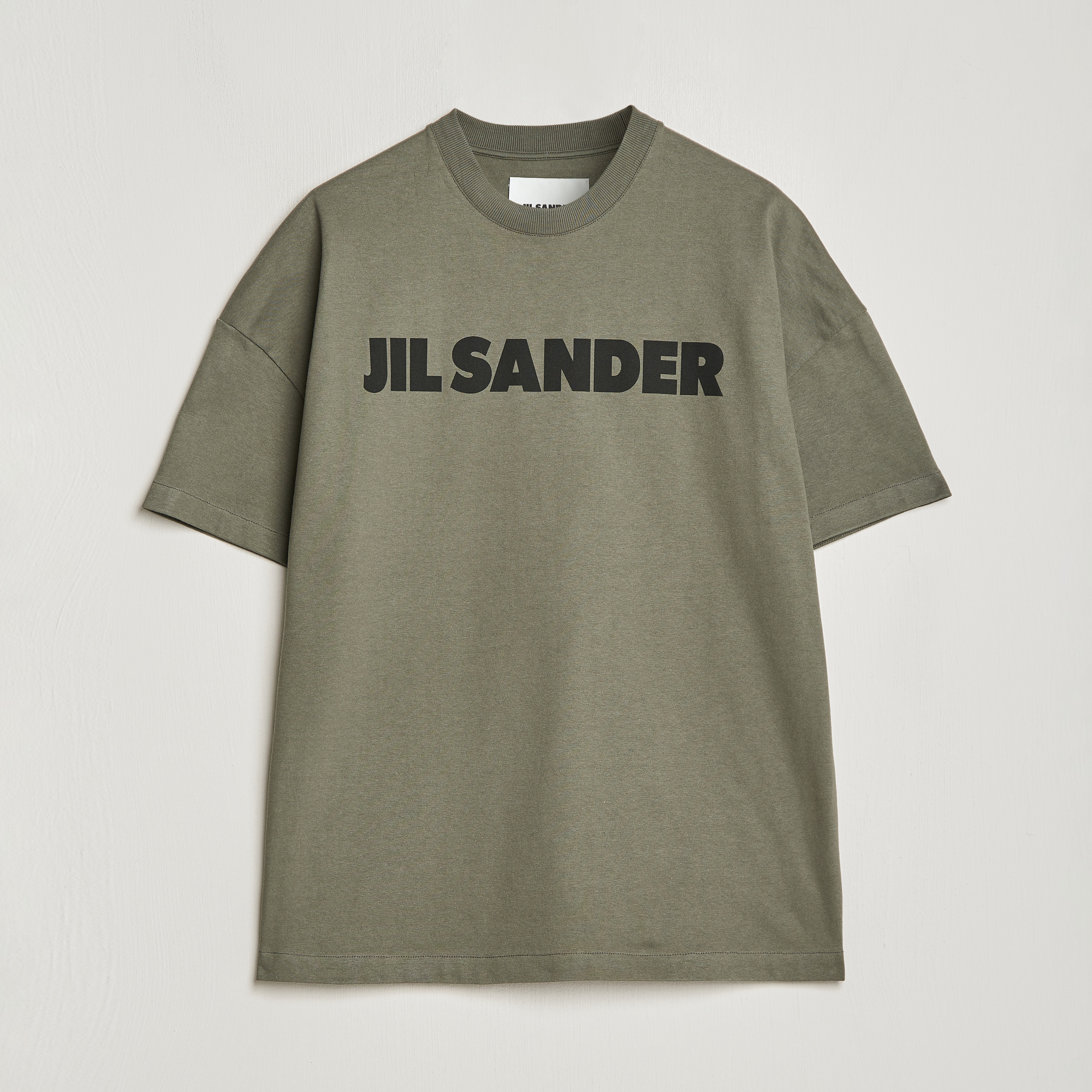 Jil Sander Printed Logo T-Shirt Thyme Green at CareOfCarl.com