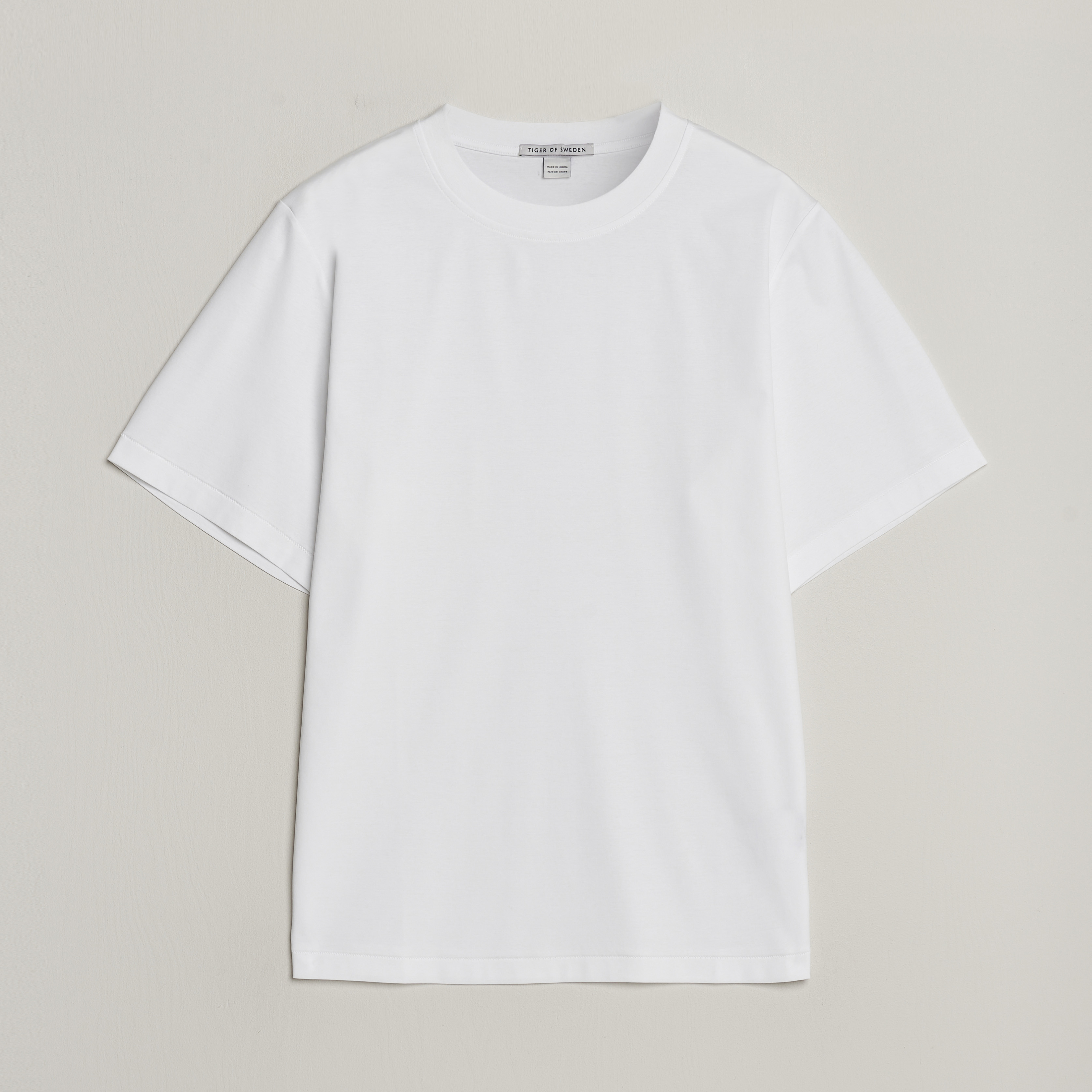 White Tiger Print Cotton T-Shirt