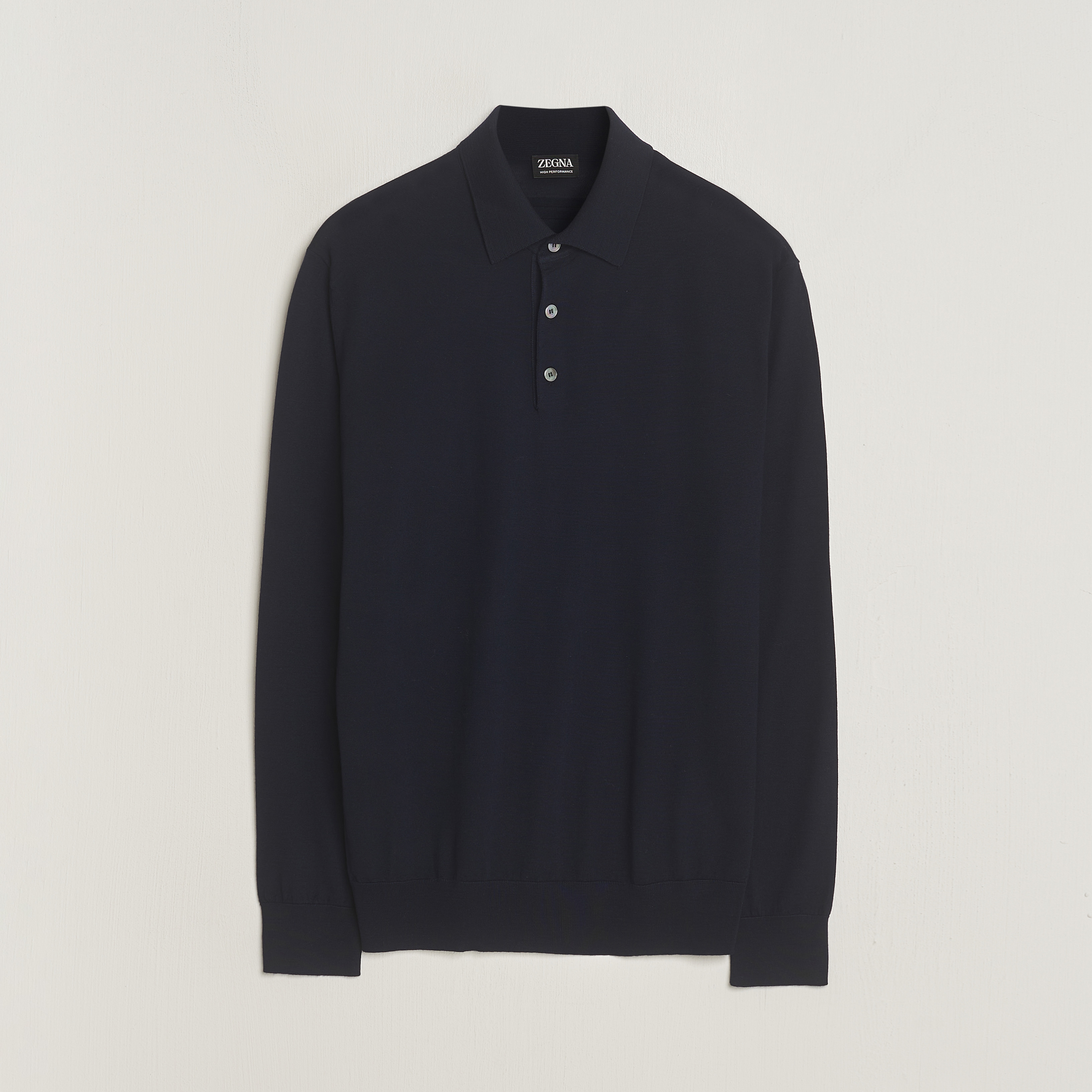 0230~ZZEGNA solid color wool polo shirt