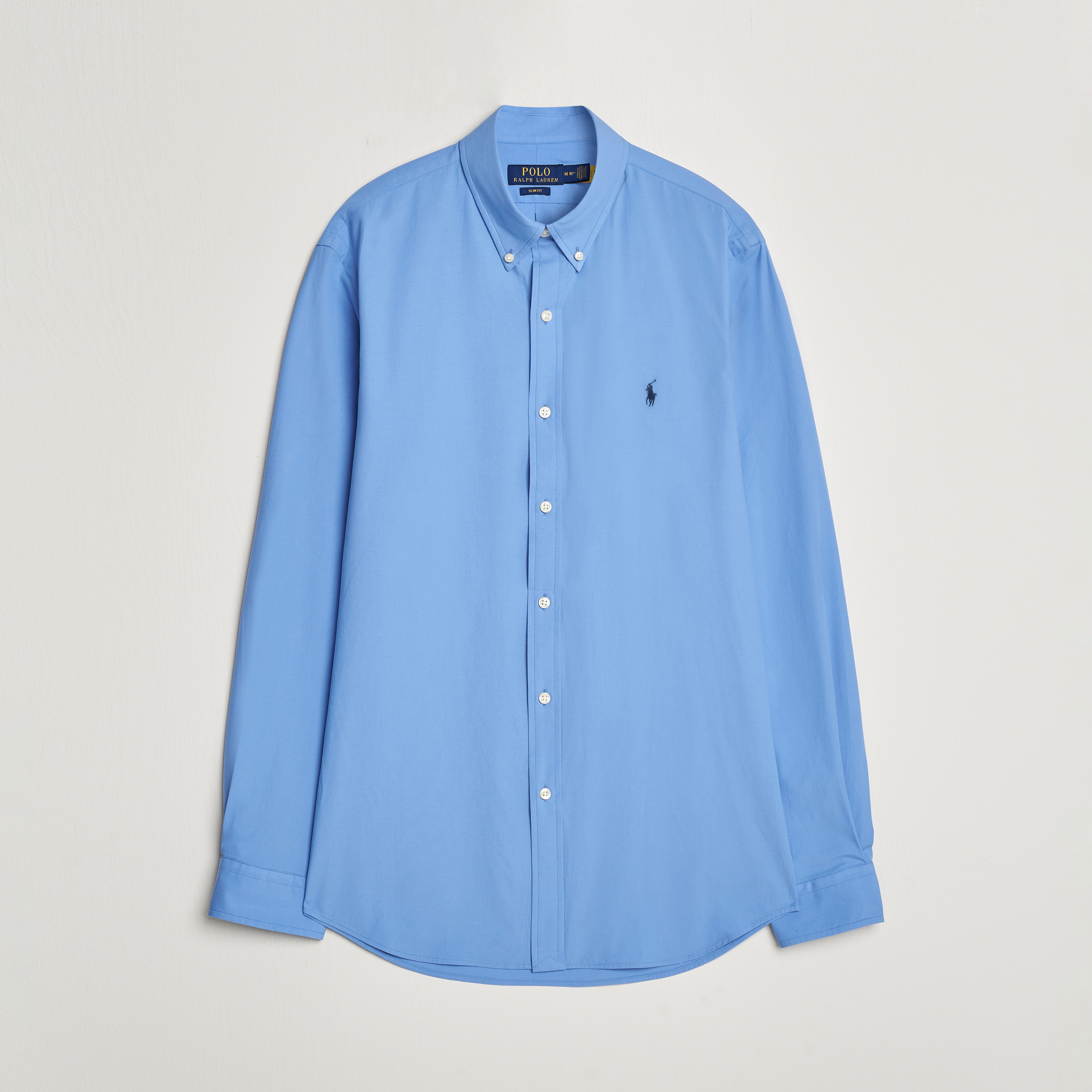 Polo Ralph Lauren Slim Fit Poplin Shirt Harbor Island Blue at CareOfCarl.co