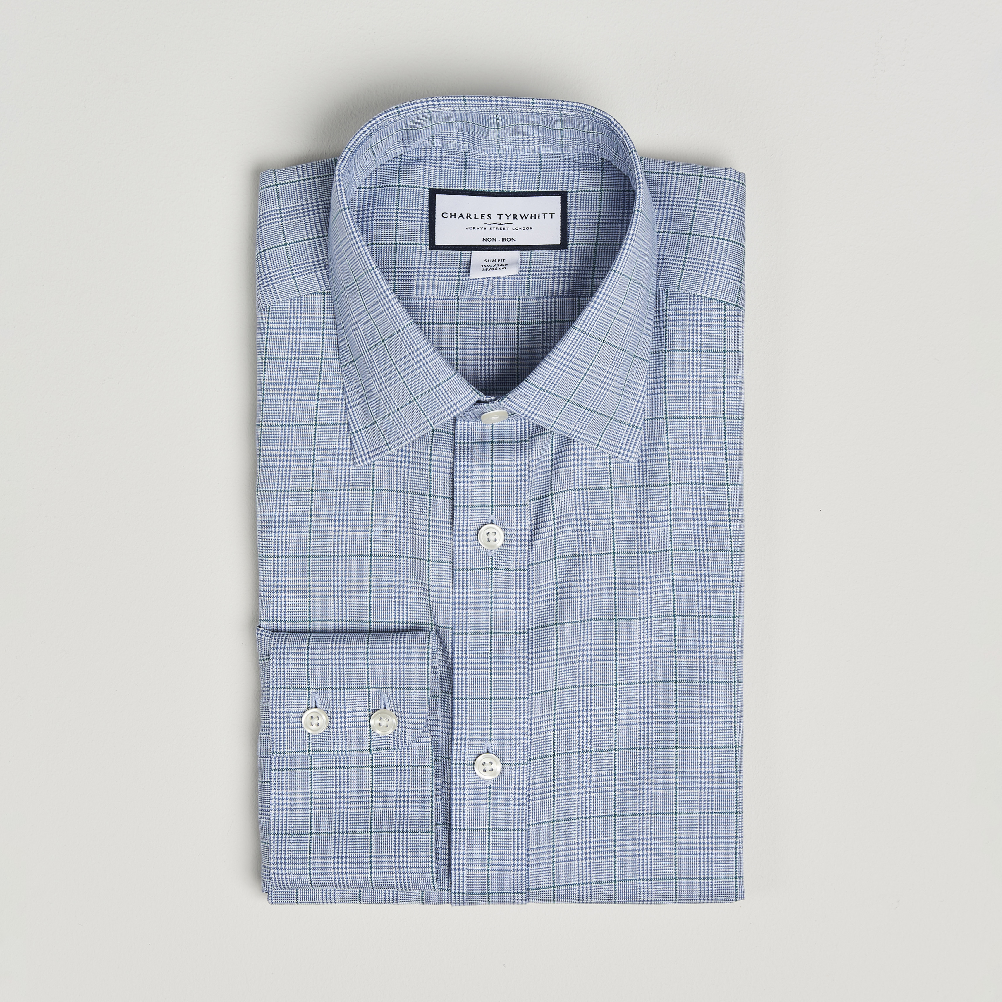 Blue Gingham Shirt Slim Fit Stephens Brothers Charles Tyrwhitt