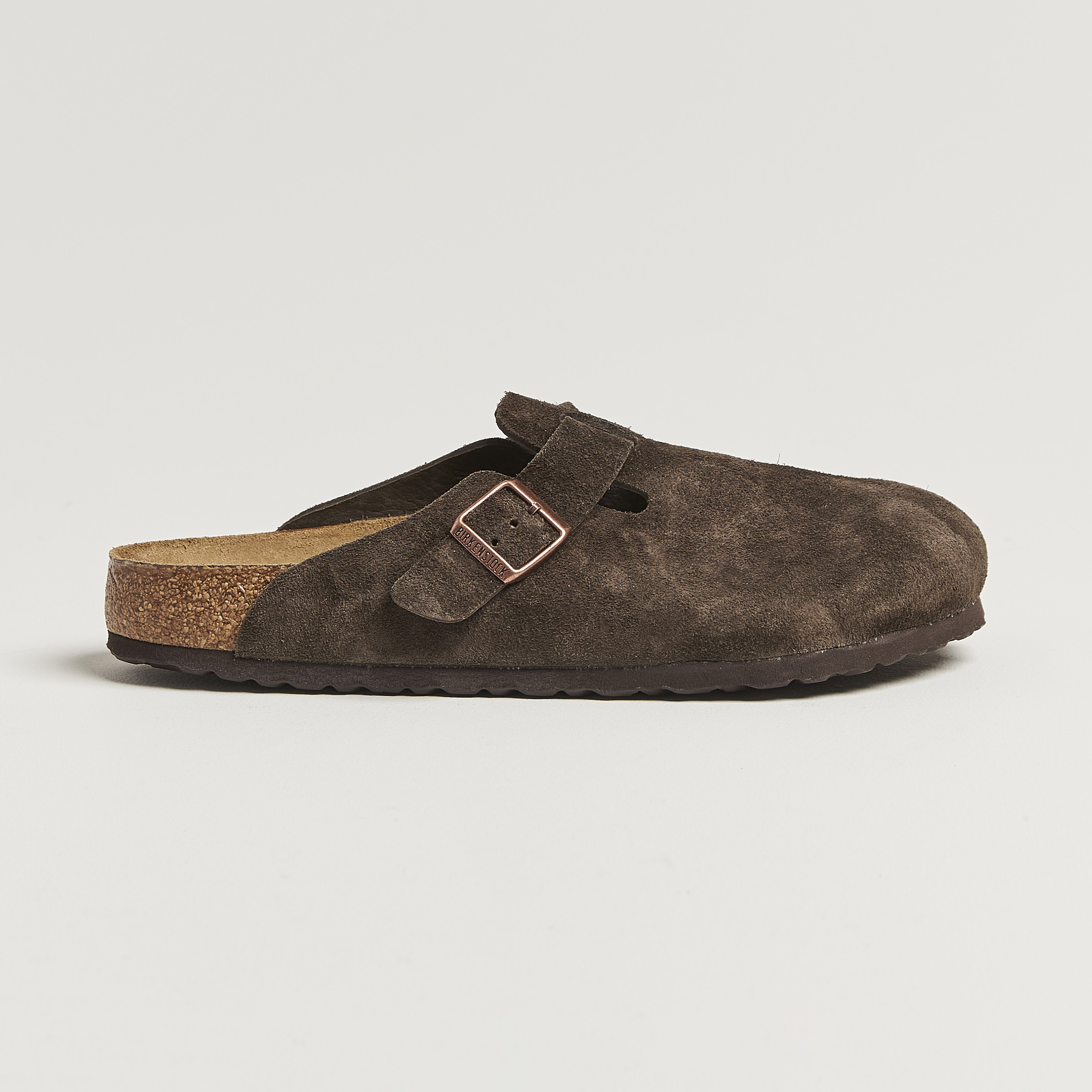 BIRKENSTOCK Boston Soft Footbed Mocca Suede at CareOfCarl.com