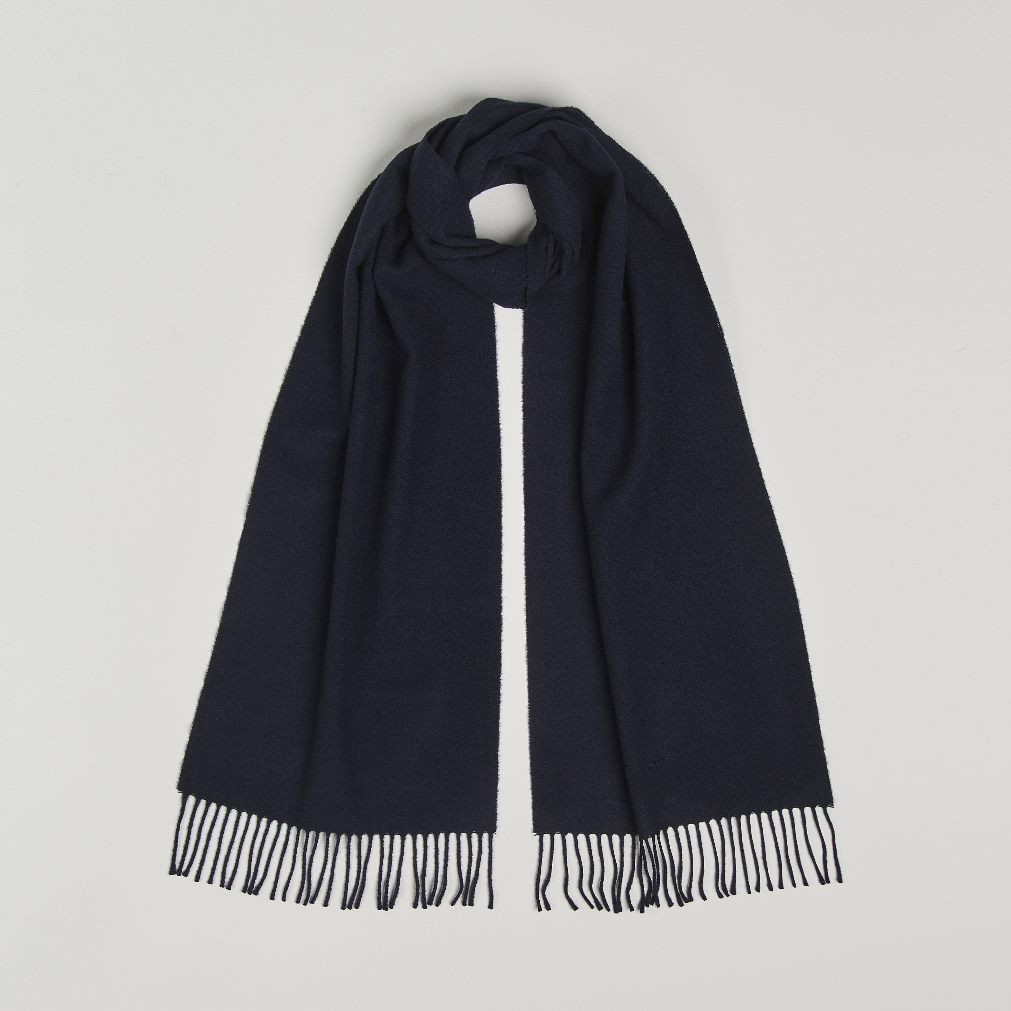 Gant Women Black Printed Fringed Scarf