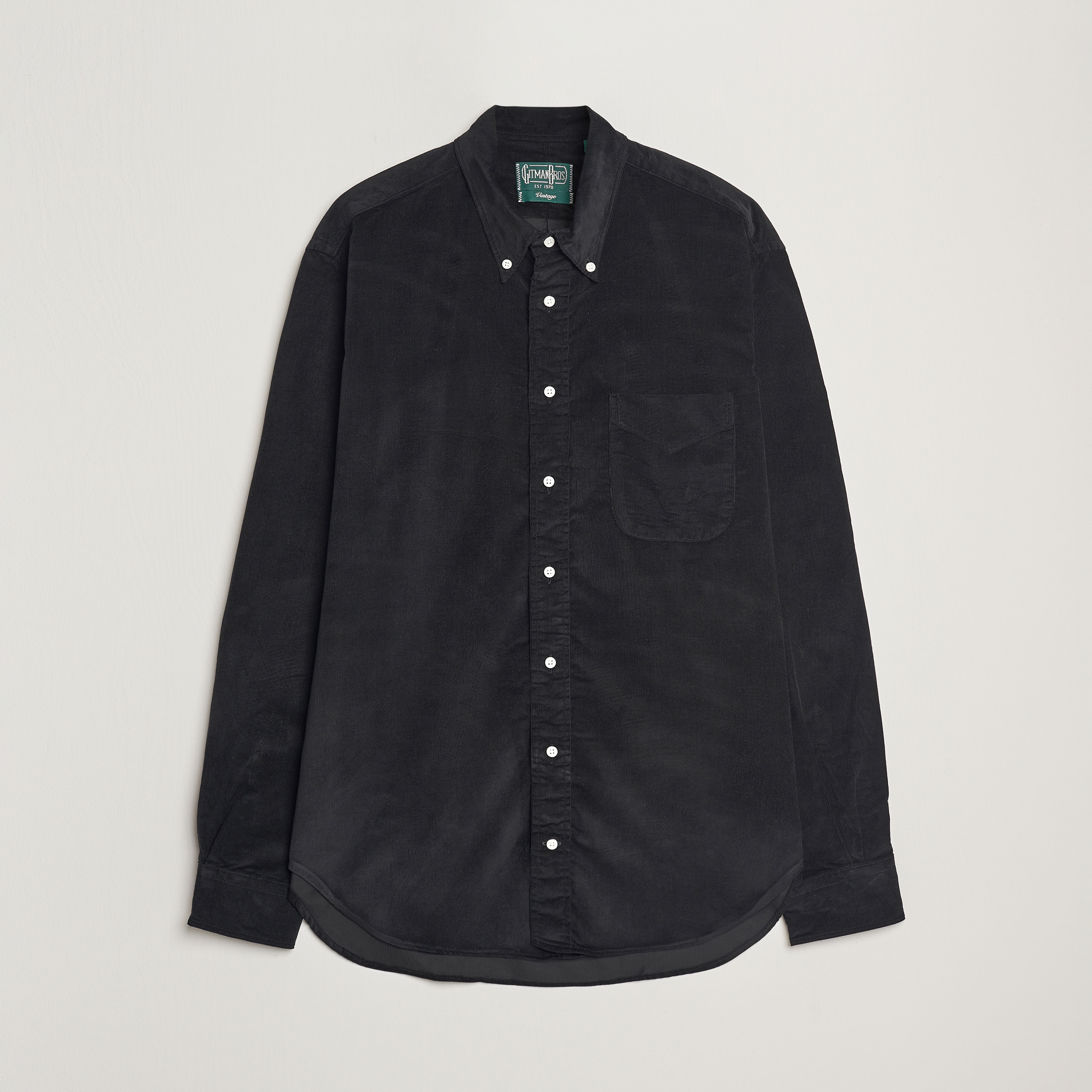 トップス 50-60s black corduroy shirt Gitman Vintage Button Down Corduroy Shirt Black at CareOfCarl.com