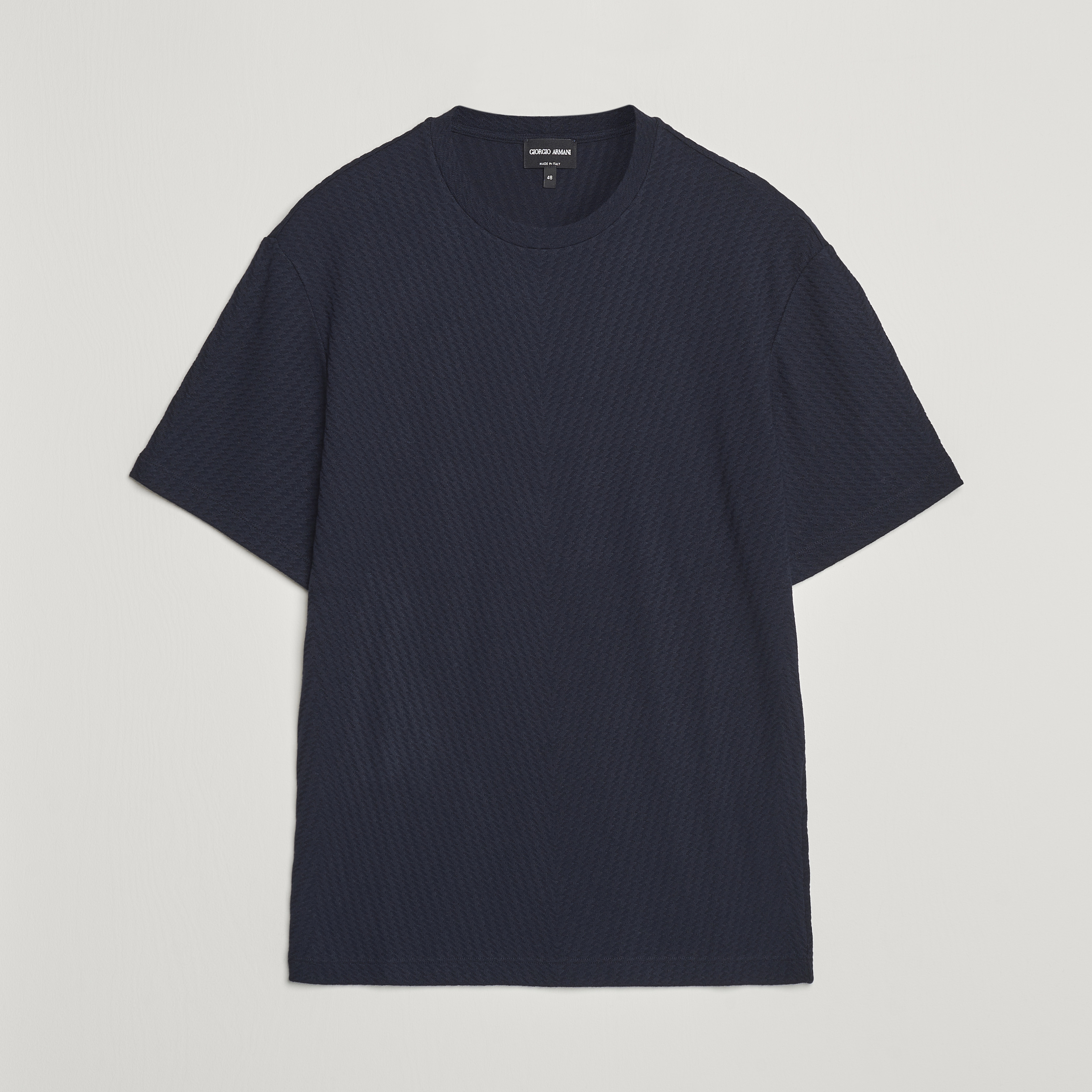 Giorgio Armani Viscose/Cashmere T-Shirt Midnight at CareOfCarl.com