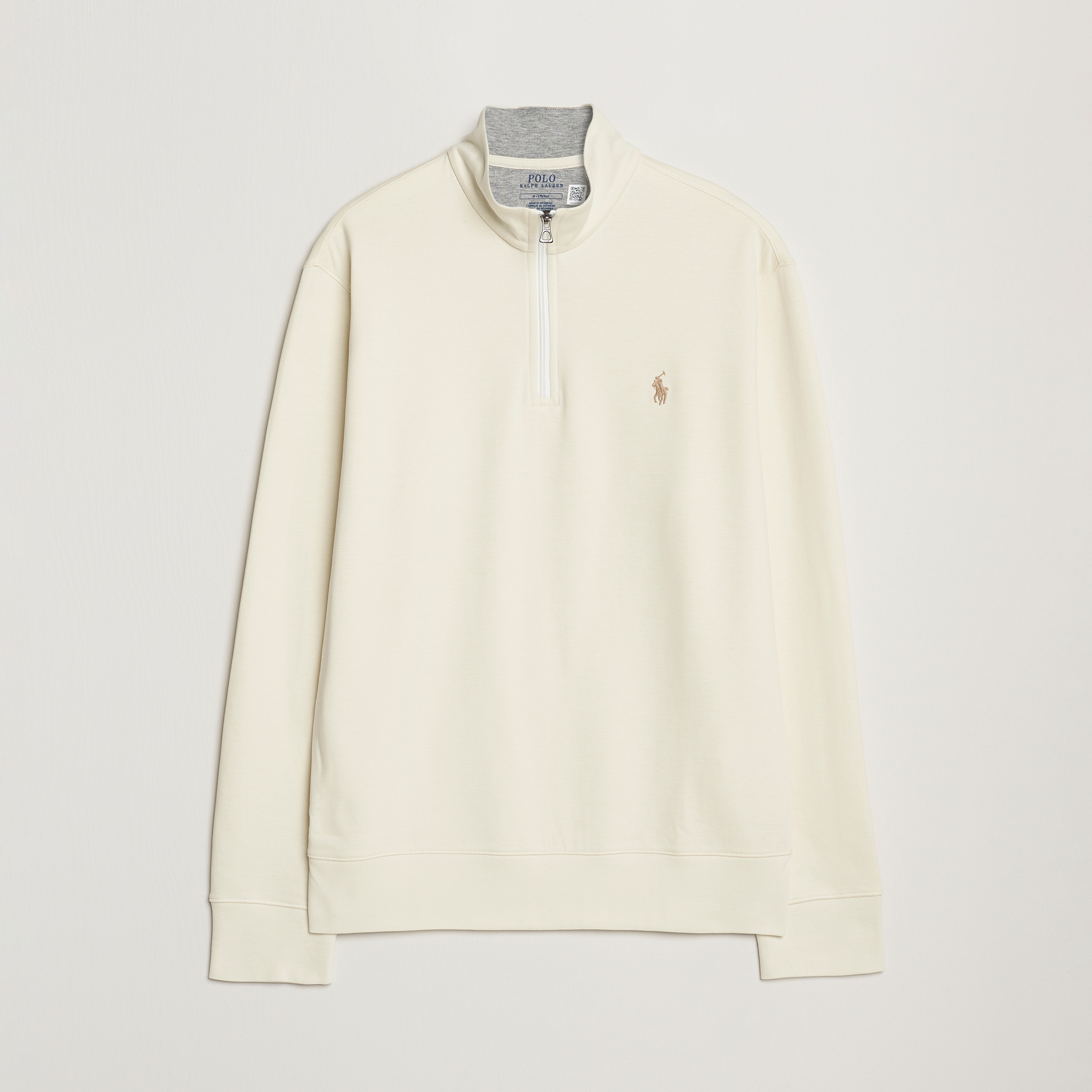 Polo Ralph Lauren Double Knit Half-Zip Sweater Parchment Cream at