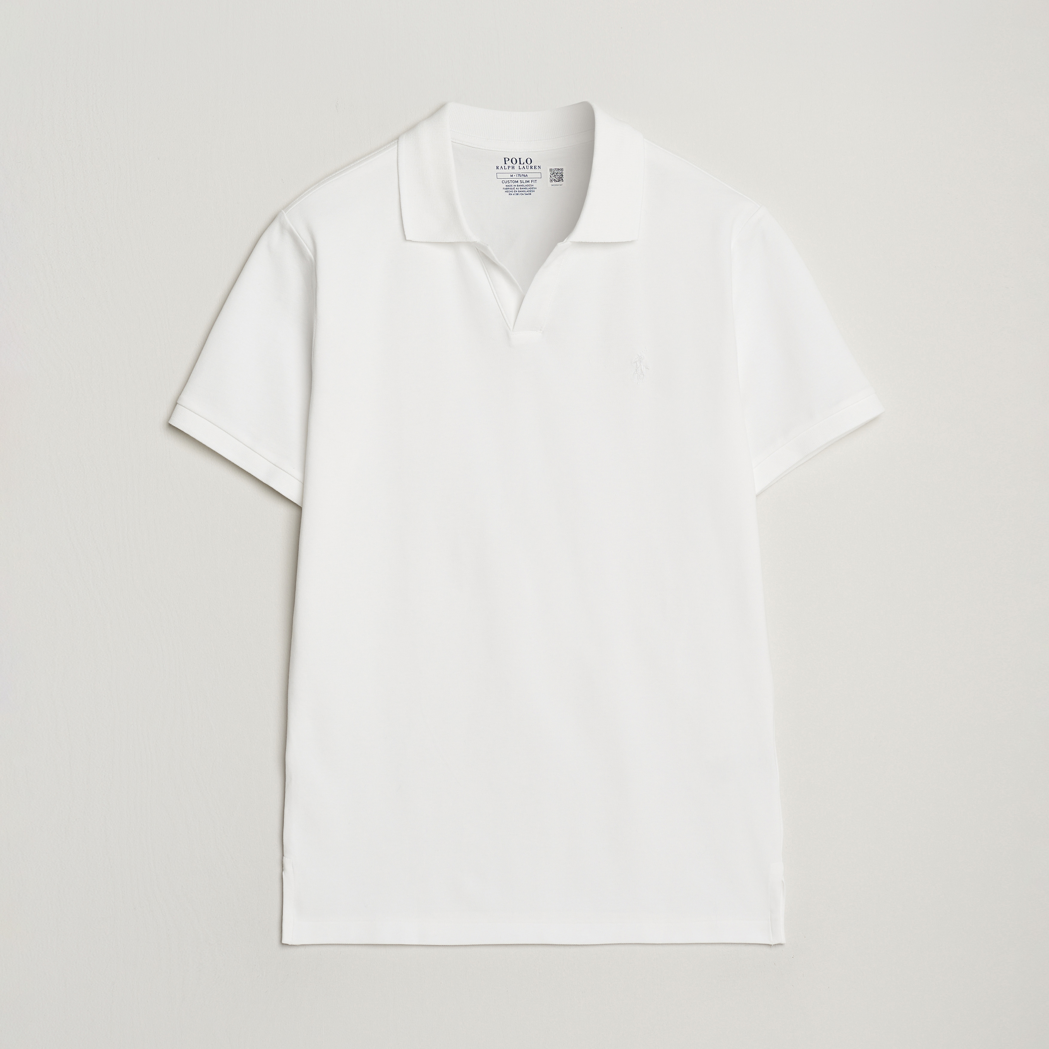 Polo Ralph Lauren Custom Slim Fit Dressed Polo White at CareOfCarl.com