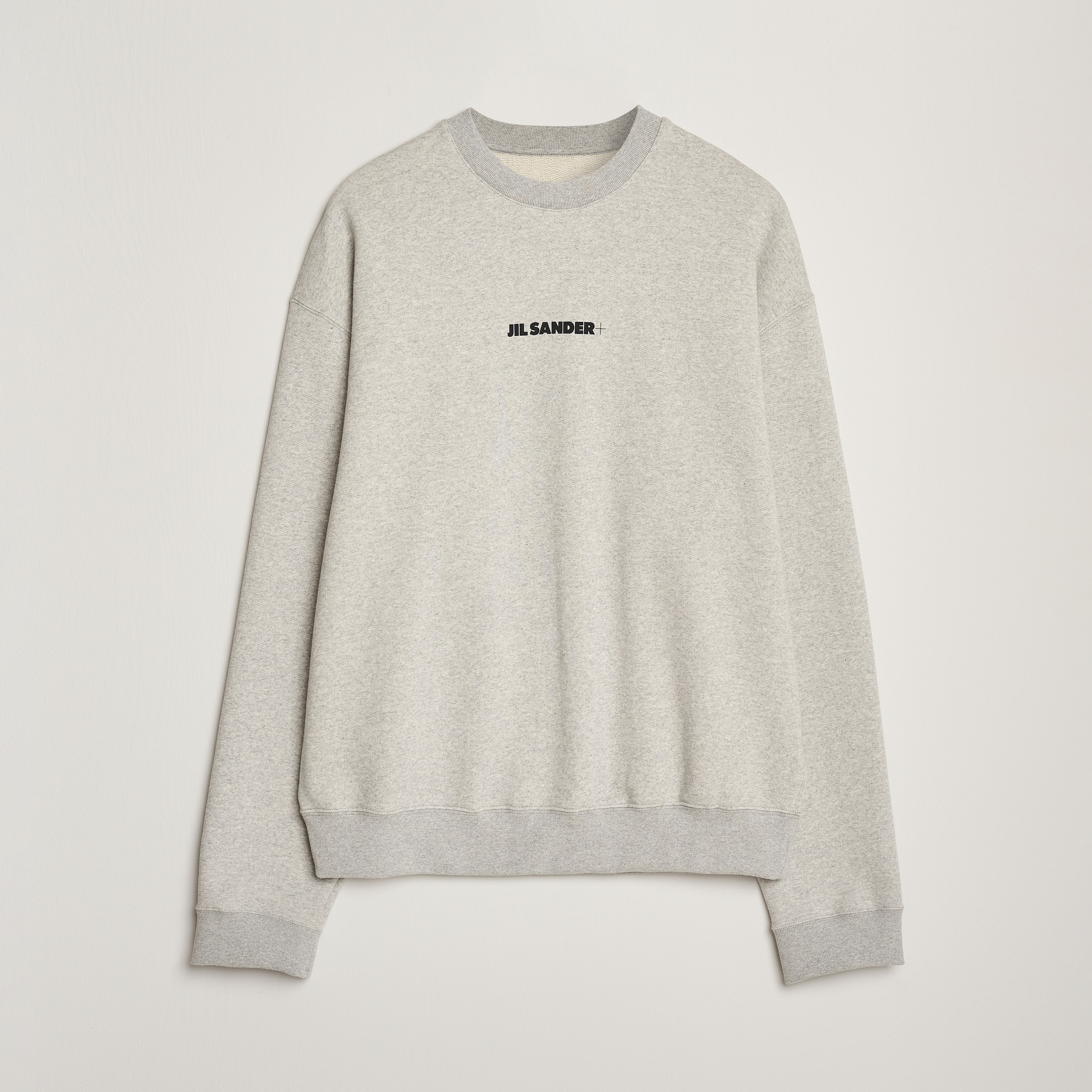 Jil Sander Small Logo Sweatshirt Light Grey Melange at CareOfCarl.com