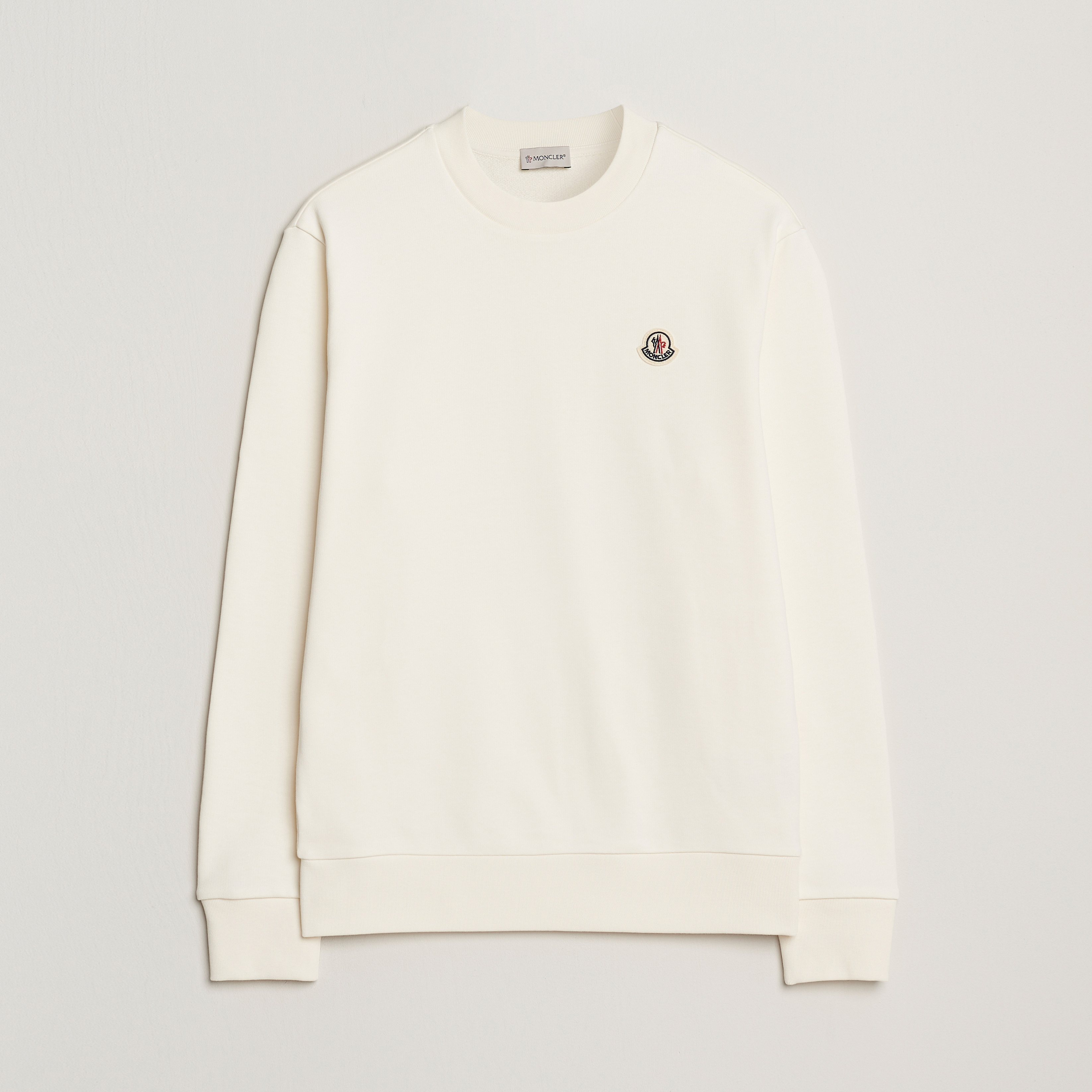 Moncler Lettering Logo Sweatshirt White at CareOfCarl.com