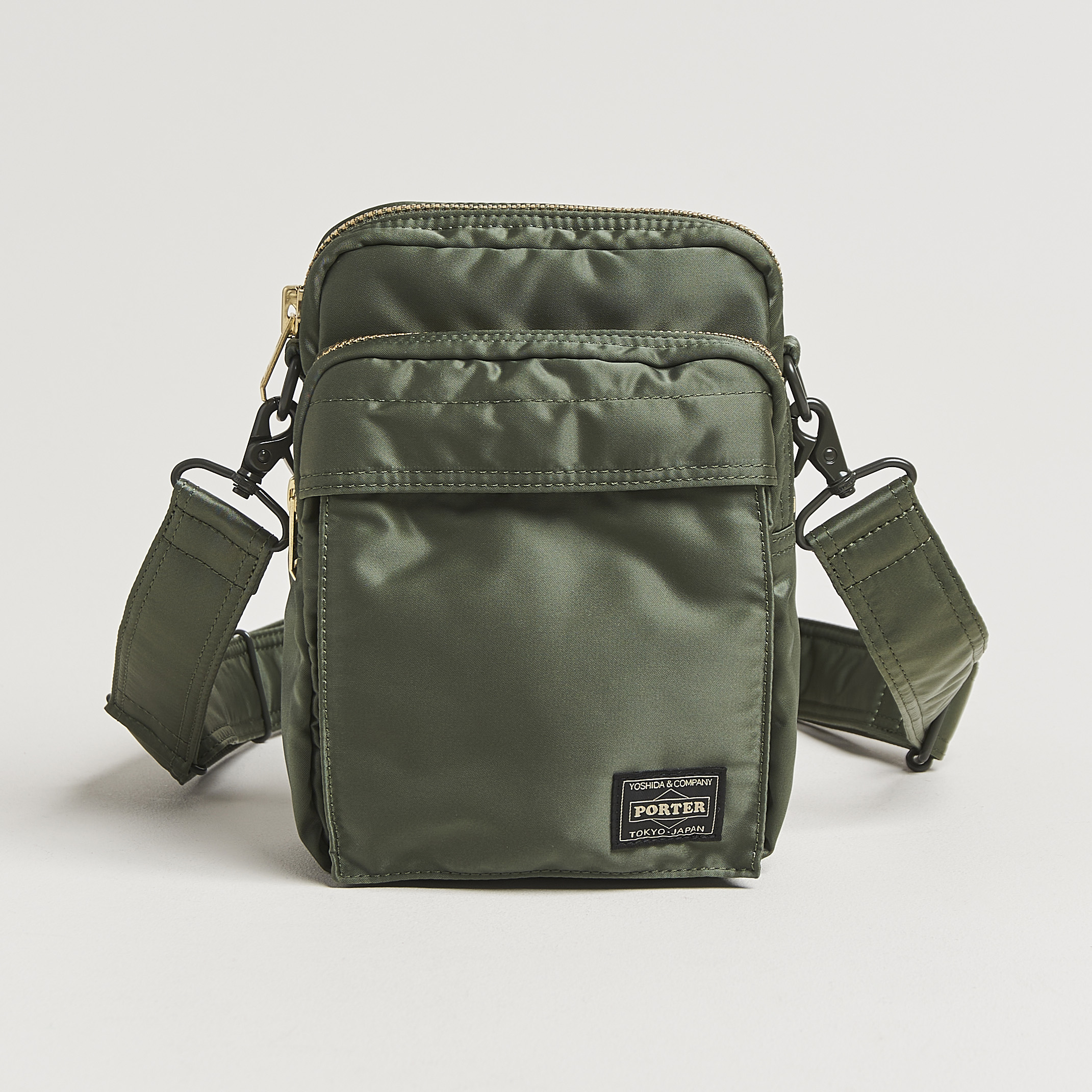 PORTER TANKER カーキ Porter-Yoshida & Co. Tanker Vertical Bag Sage Green at CareOfCarl.com