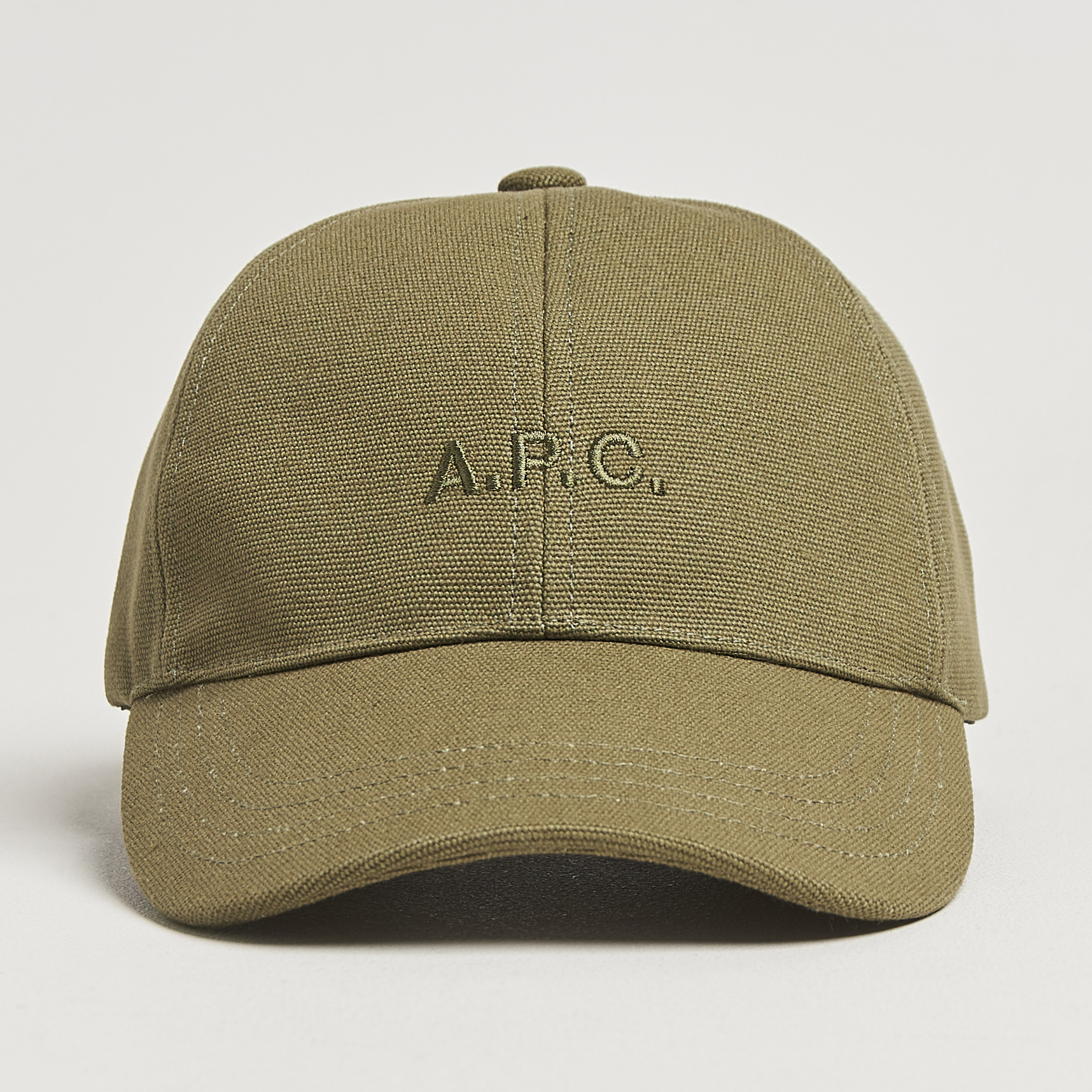 A.P.C. Charlie Baseball Cap Khaki Green at CareOfCarl.com