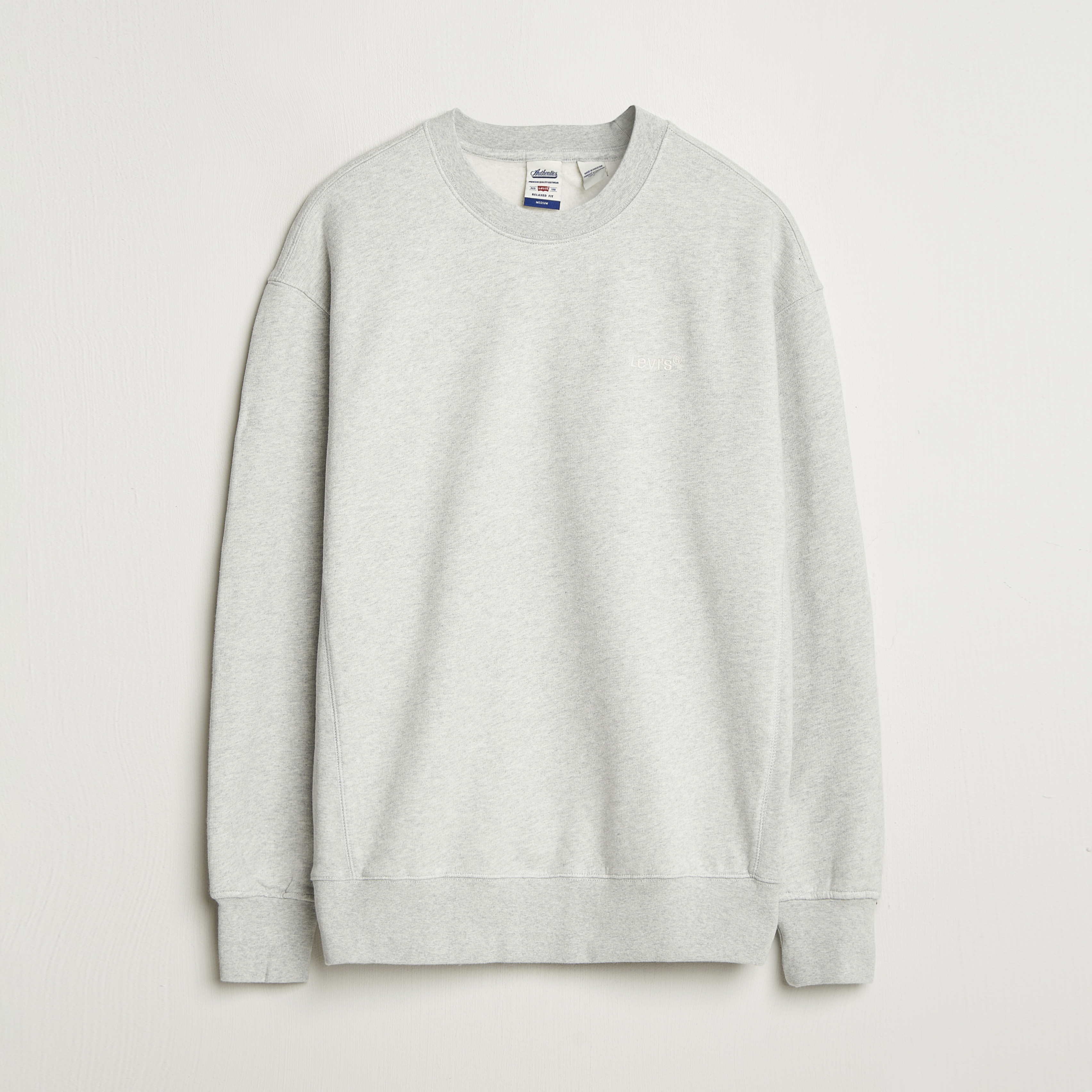 Levi's Authentic Crew Neck Sweatshirt Light Grey Heather at