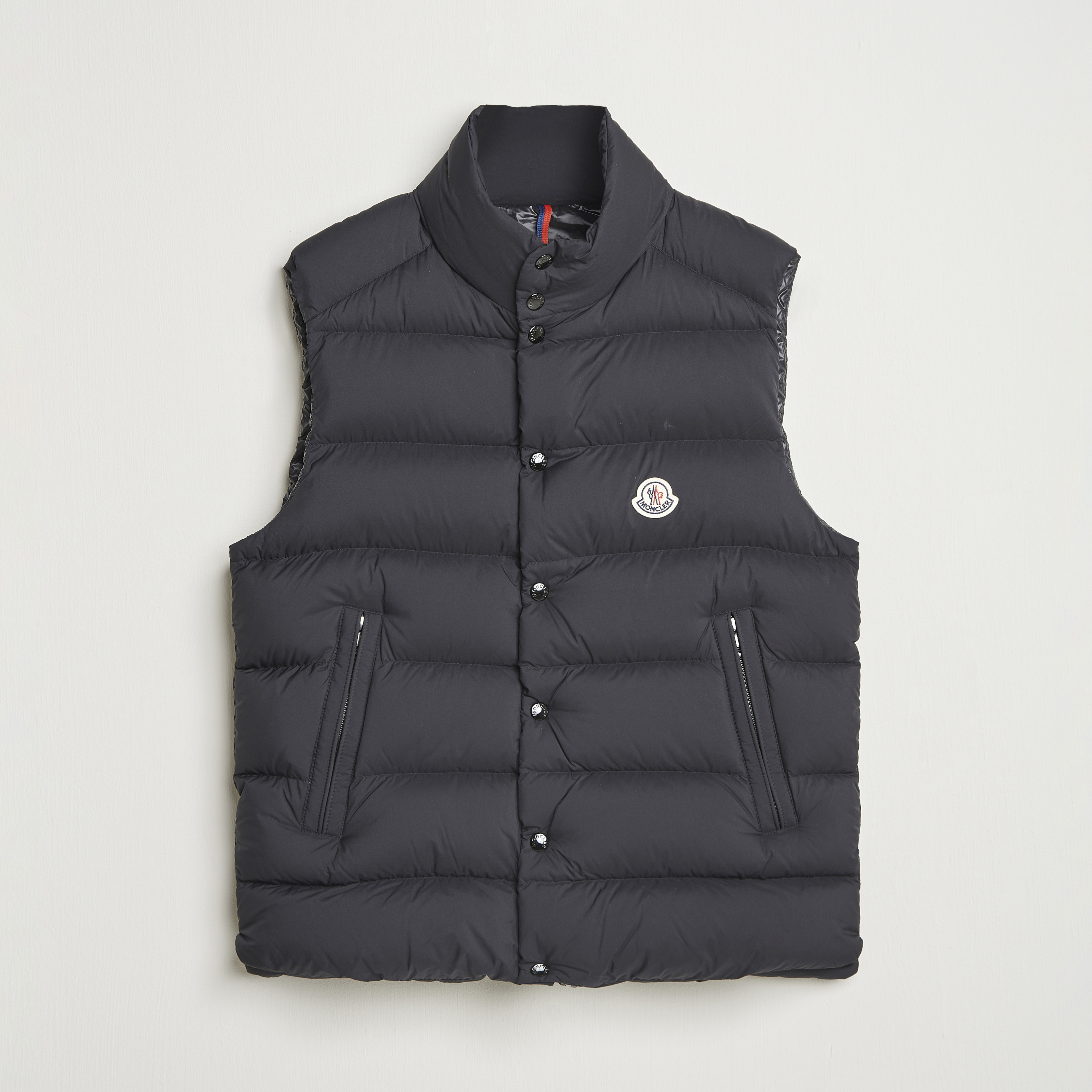 Moncler Tibb Matte Down Vest Black at CareOfCarl.com
