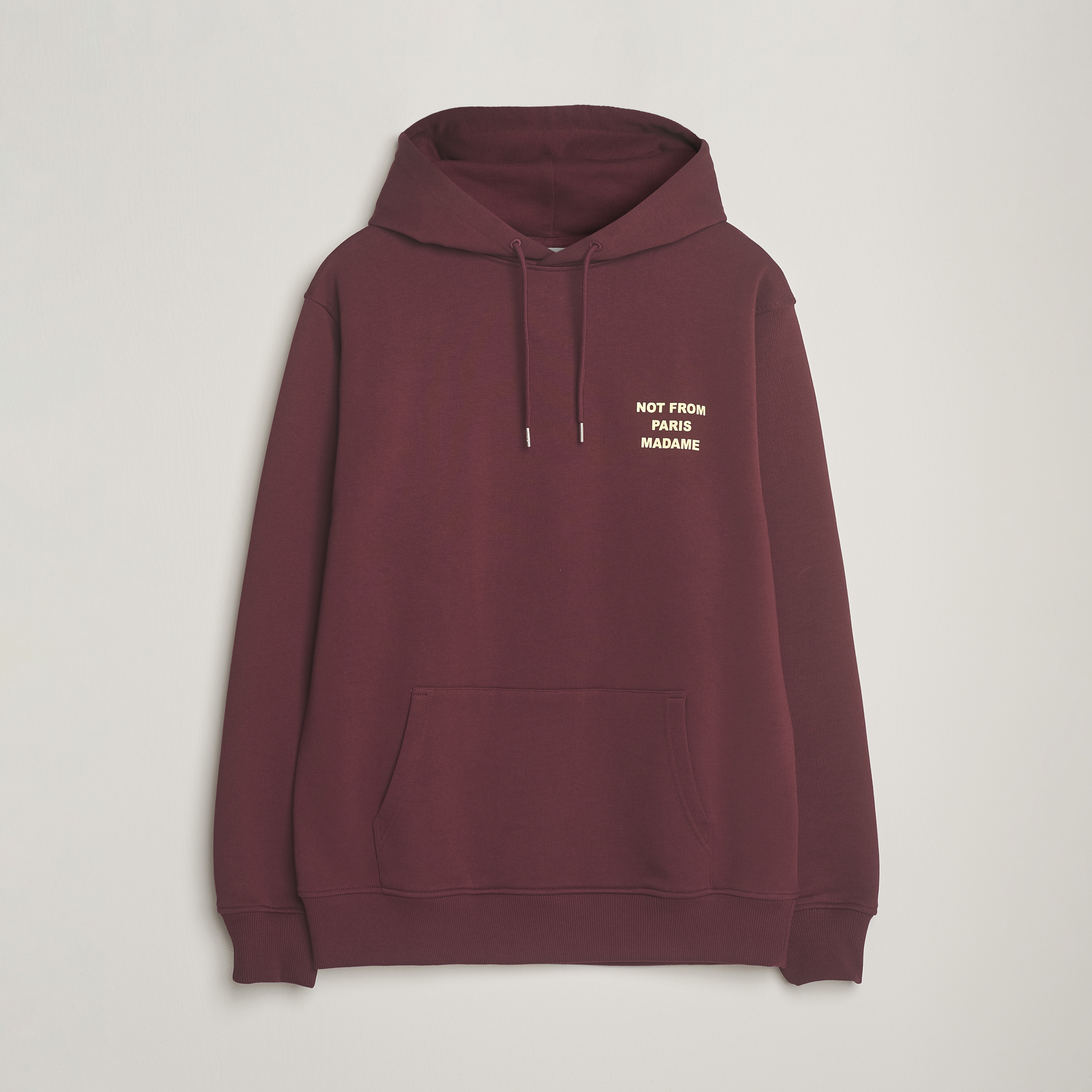 Drôle de Monsieur Slogan Hoodie Wine at