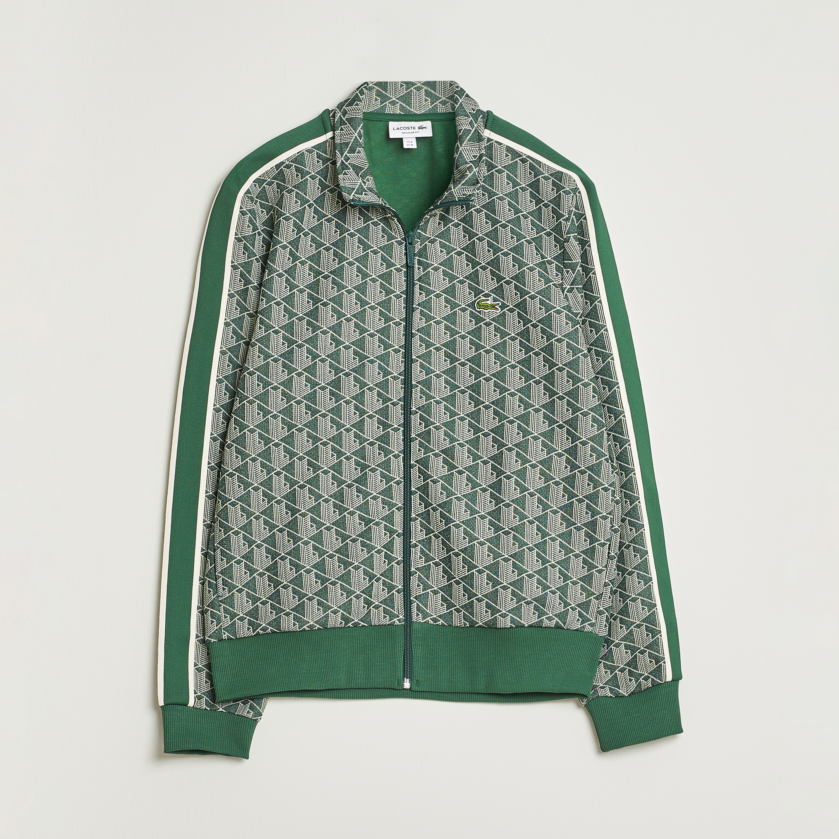 Lacoste Monogram Track Jacket Green/Sinople at CareOfCarl.com