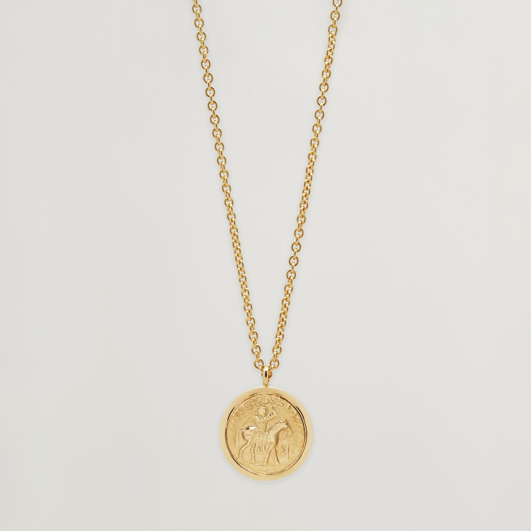 Tom Wood Coin Pendant Necklace Gold at CareOfCarl.com