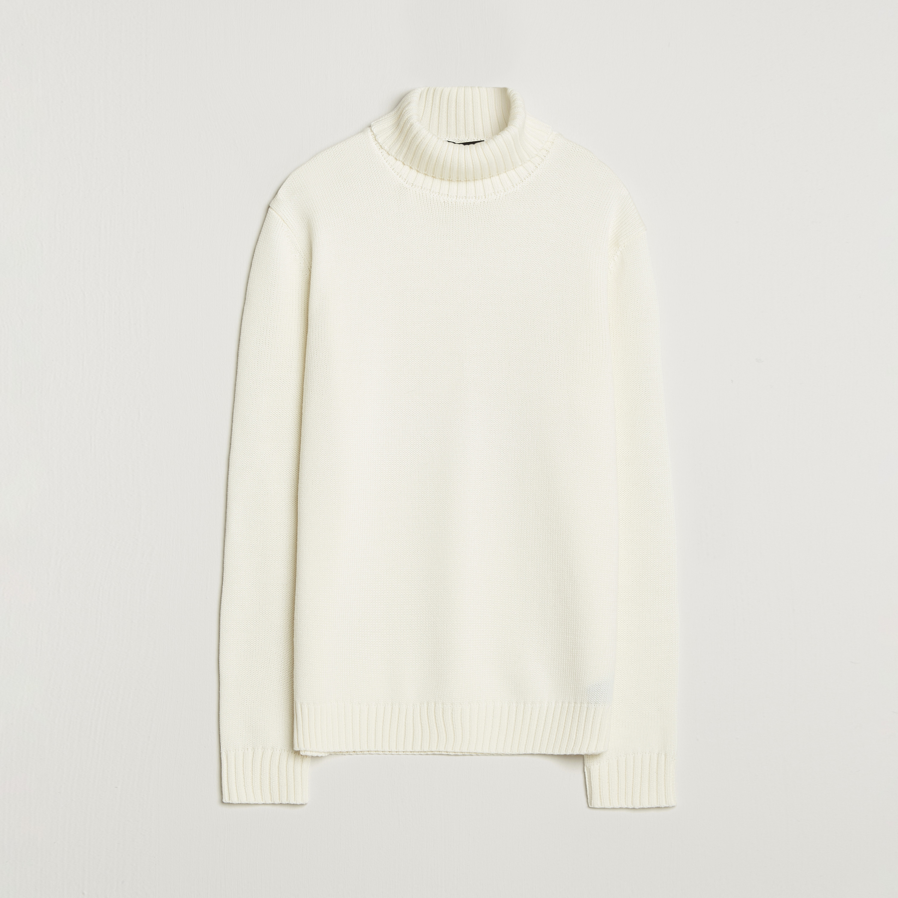 Zanone Virgin Merino Wool Rollneck Latte at CareOfCarl.com