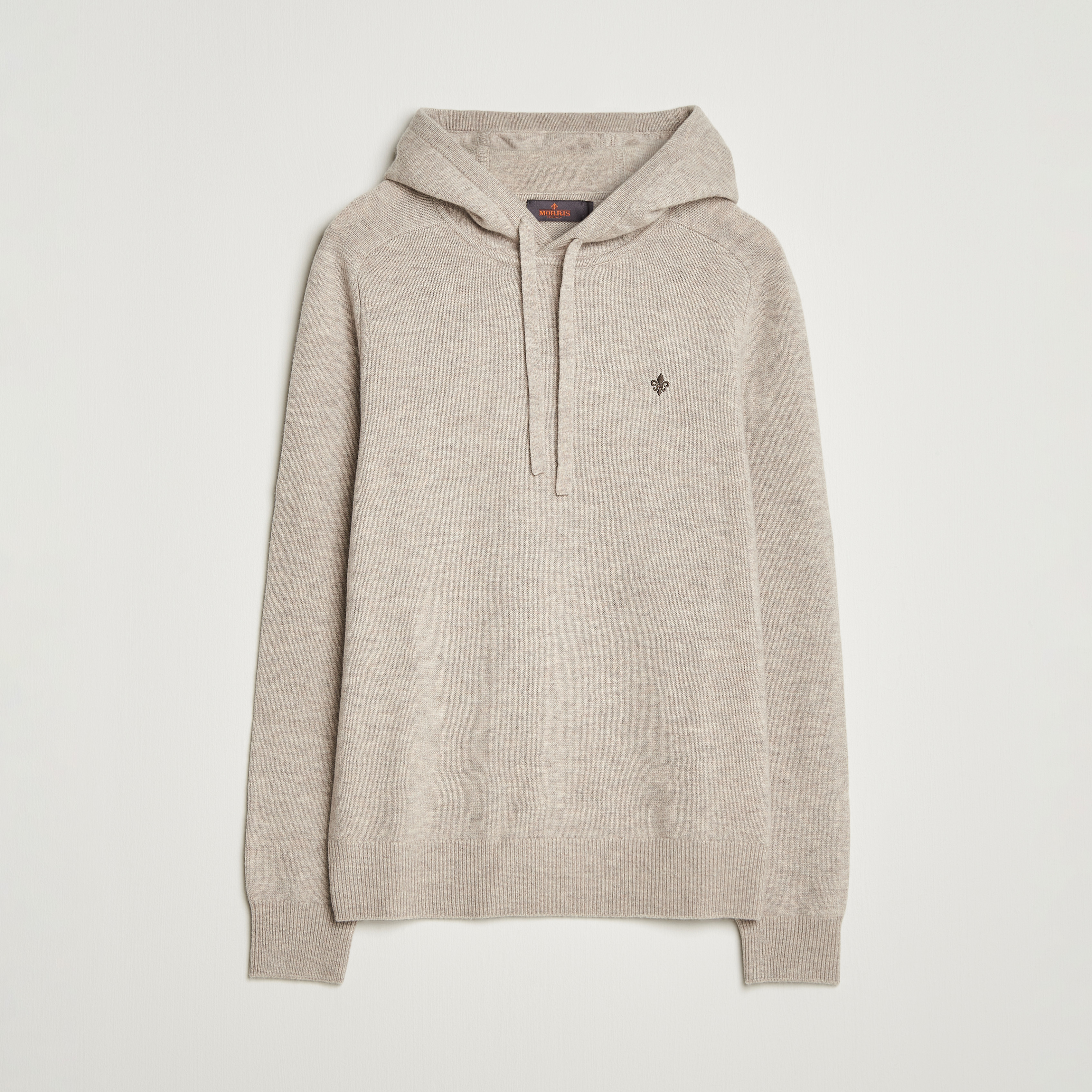 Morris Hertford Lambswool Hoodie Khaki at CareOfCarl.com