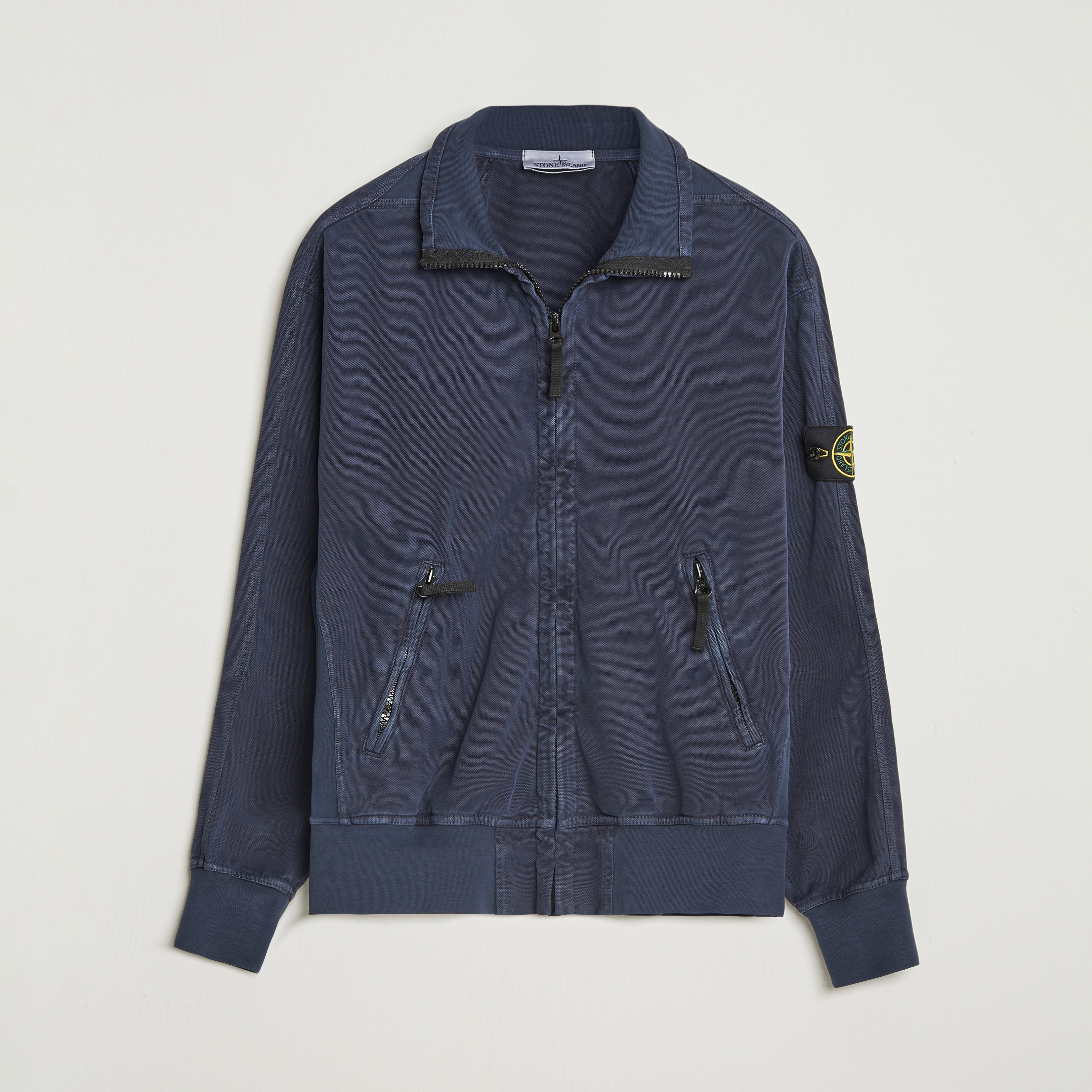 Fake Stone Island Overshirt Men's Applique Logo Sweatshirt White