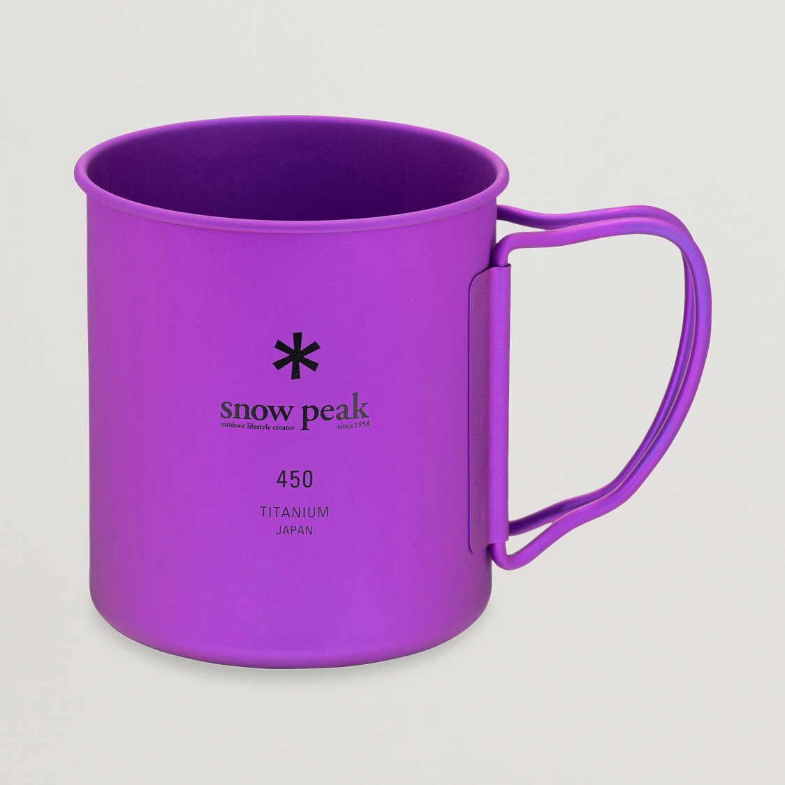Snow Peak Single Wall Mug 450 Purple Titanium at CareOfCarl.com