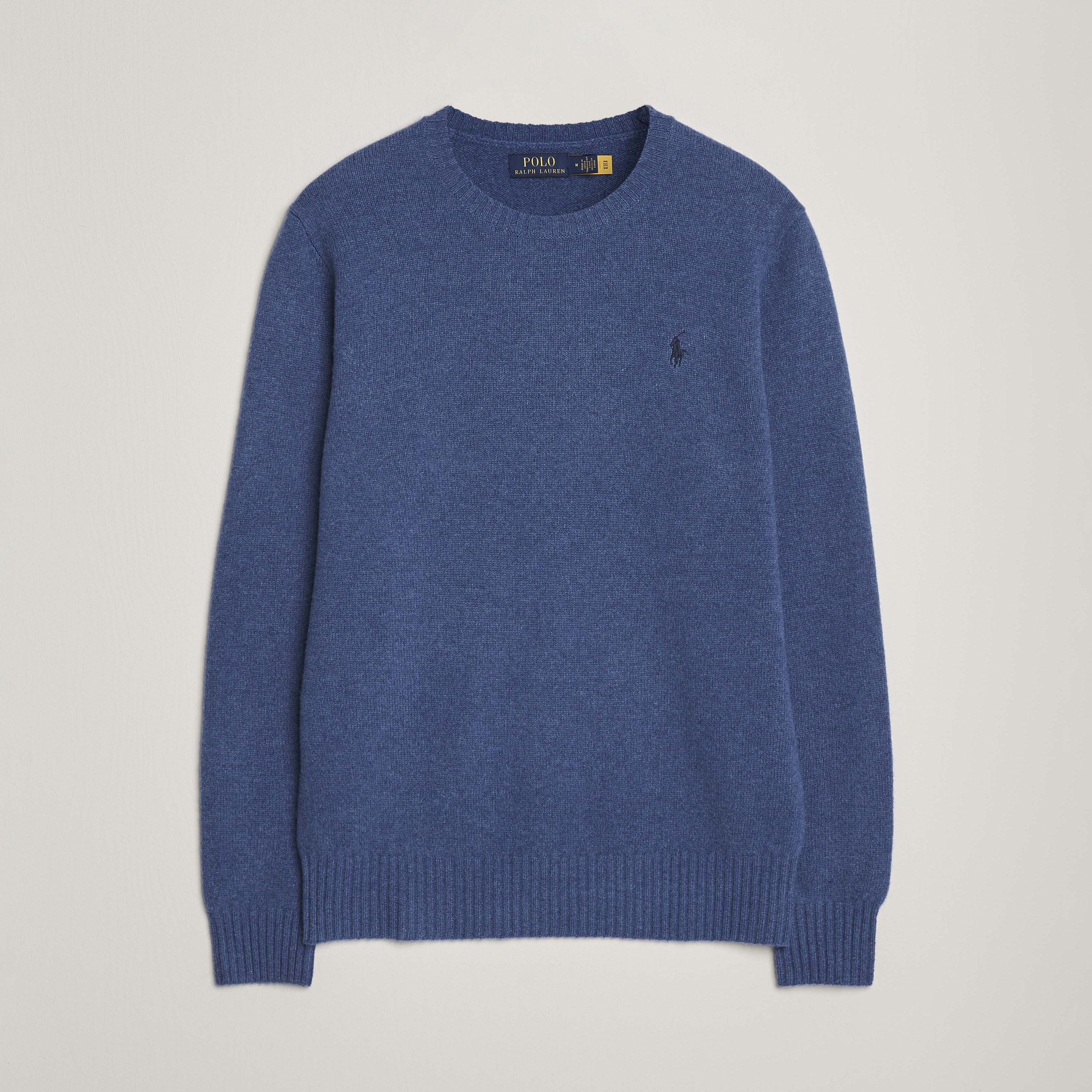 Polo Ralph Lauren Wool/Cashmere Crew Neck Seasalt Blue Heather at
