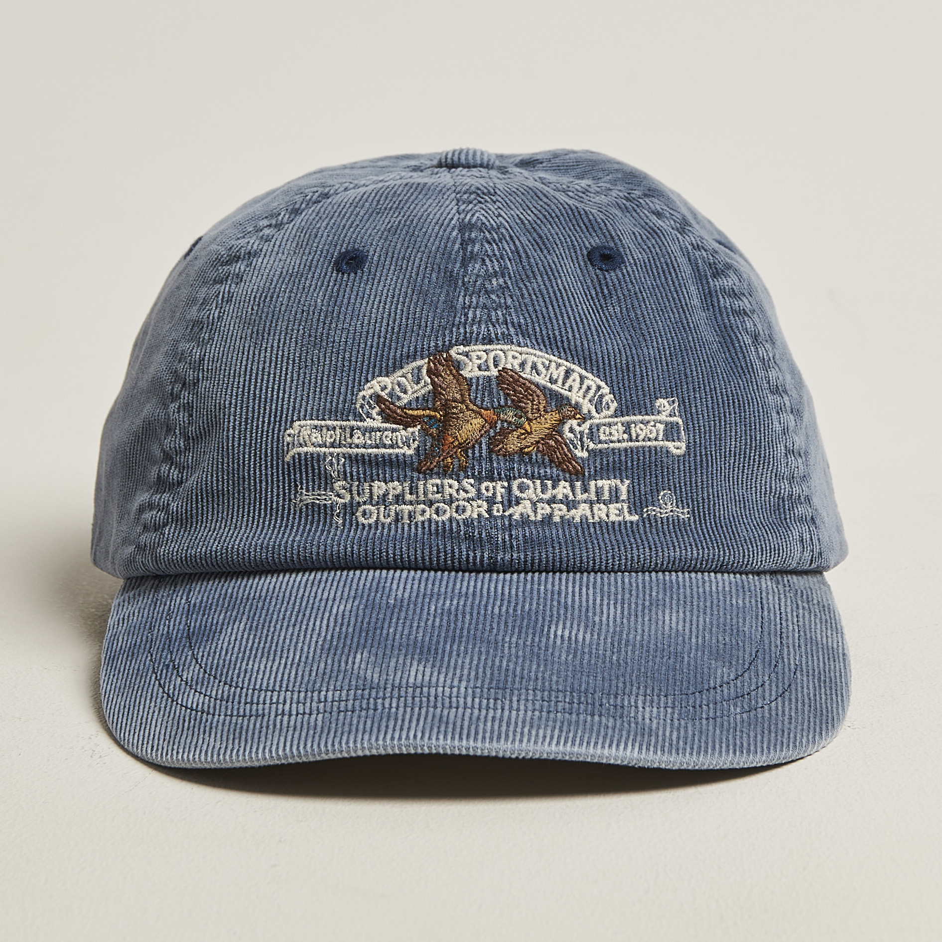 Polo Ralph Lauren Corduroy Bill Cap Faded Navy at CareOfCarl.com