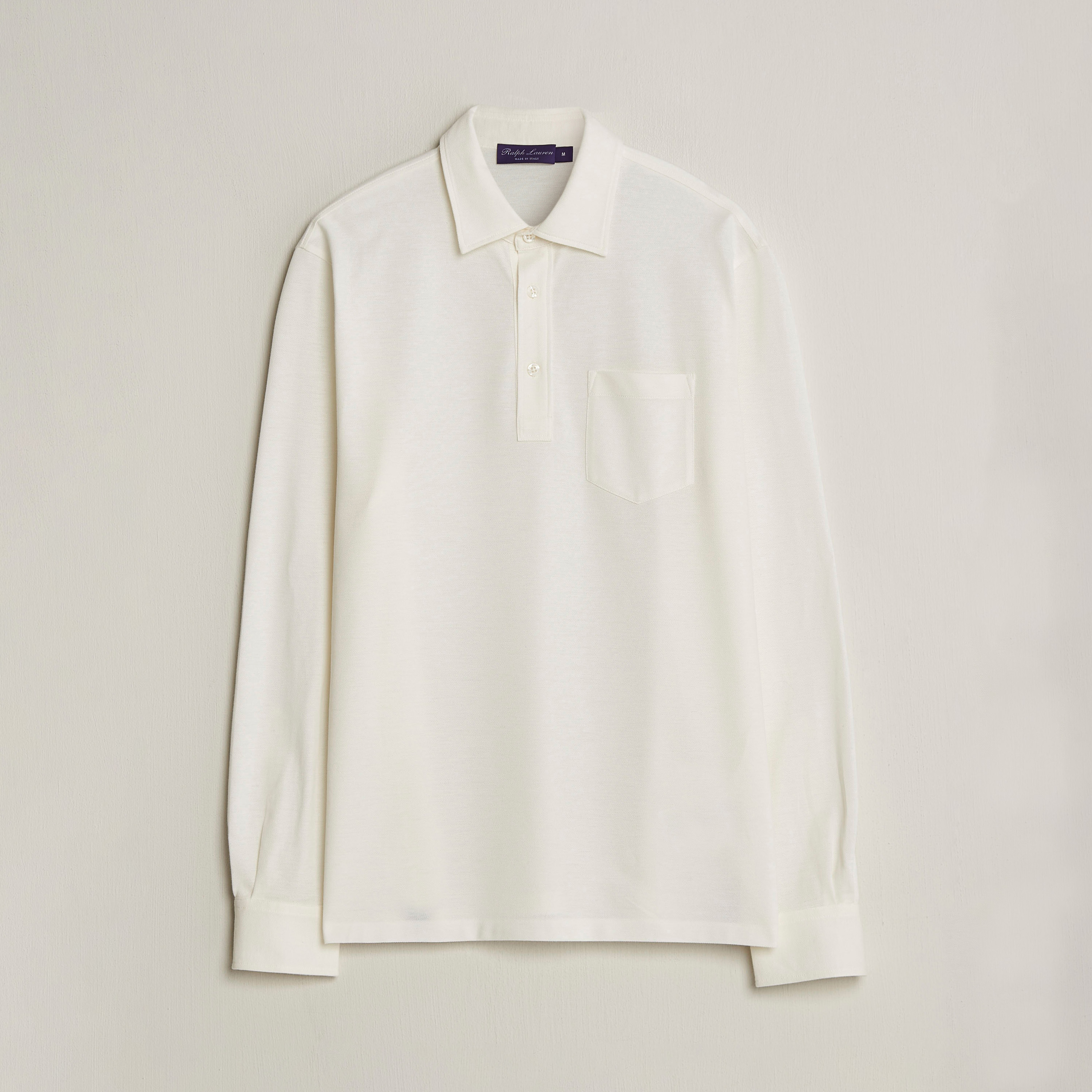 Ralph Lauren Purple Label Cotton/Cashmere Long Sleeve Polo Off