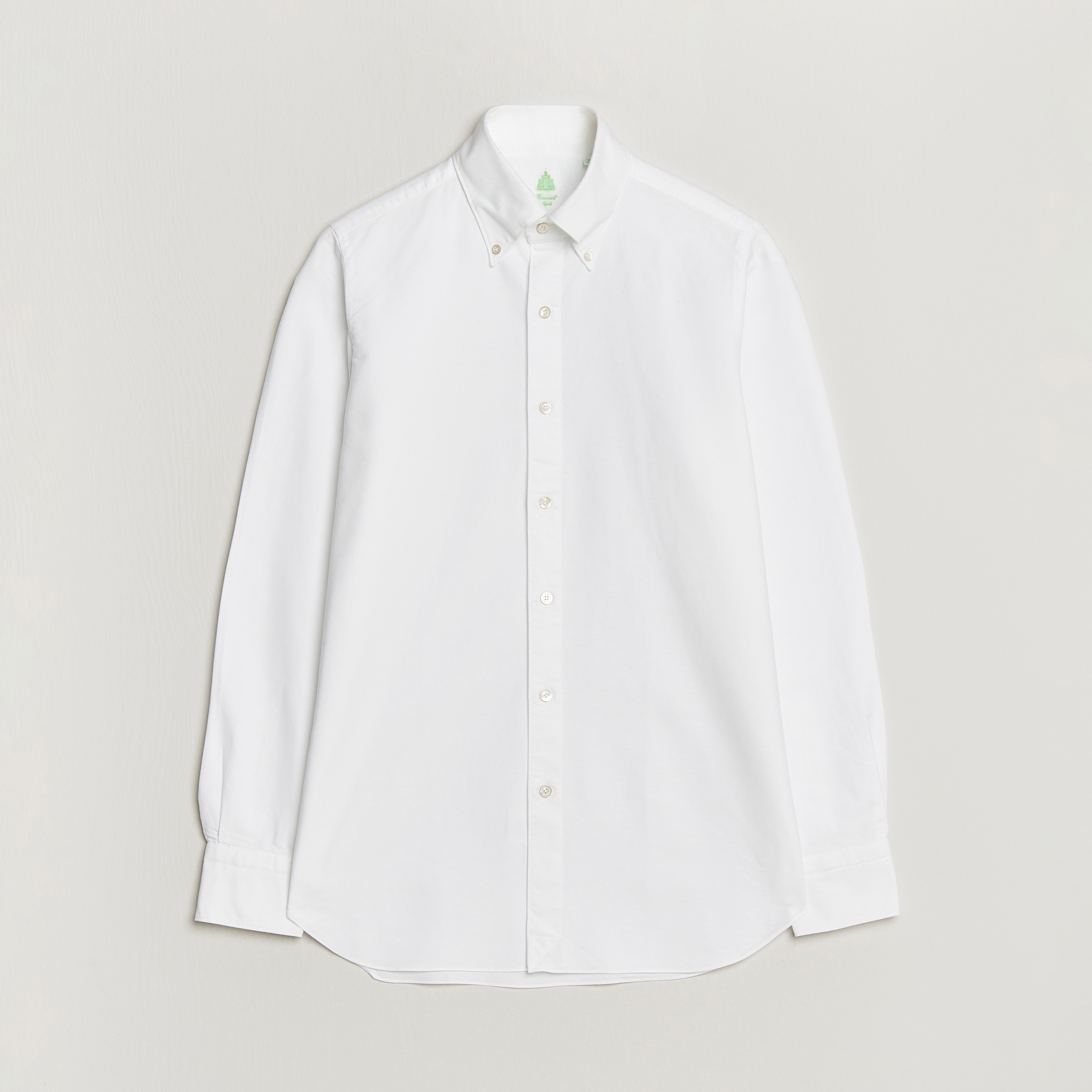 Finamore Napoli Gaeta Oxford Button Down Shirt White at CareOfCarl.com