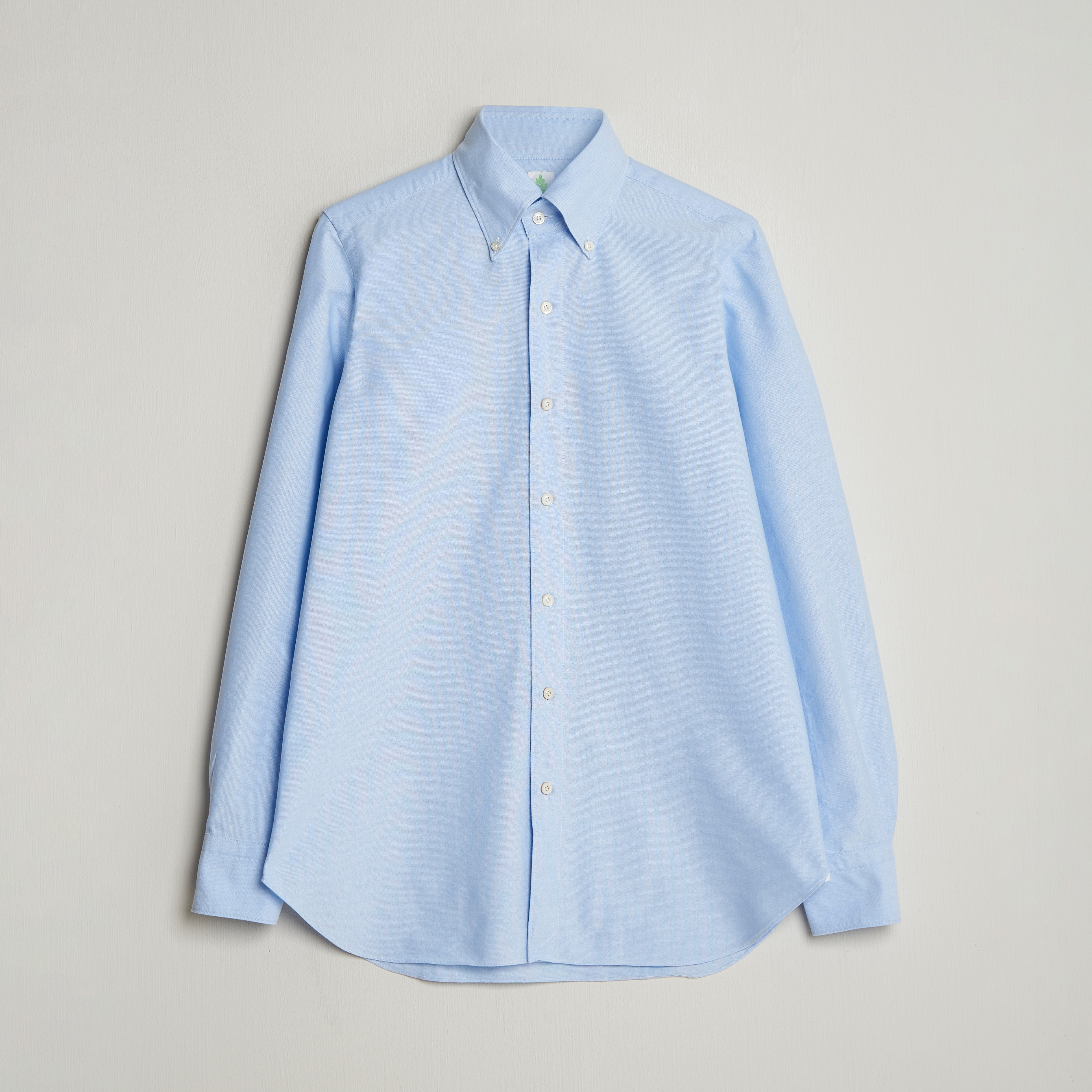 Finamore Napoli Gaeta Oxford Button Down Shirt Light Blue at