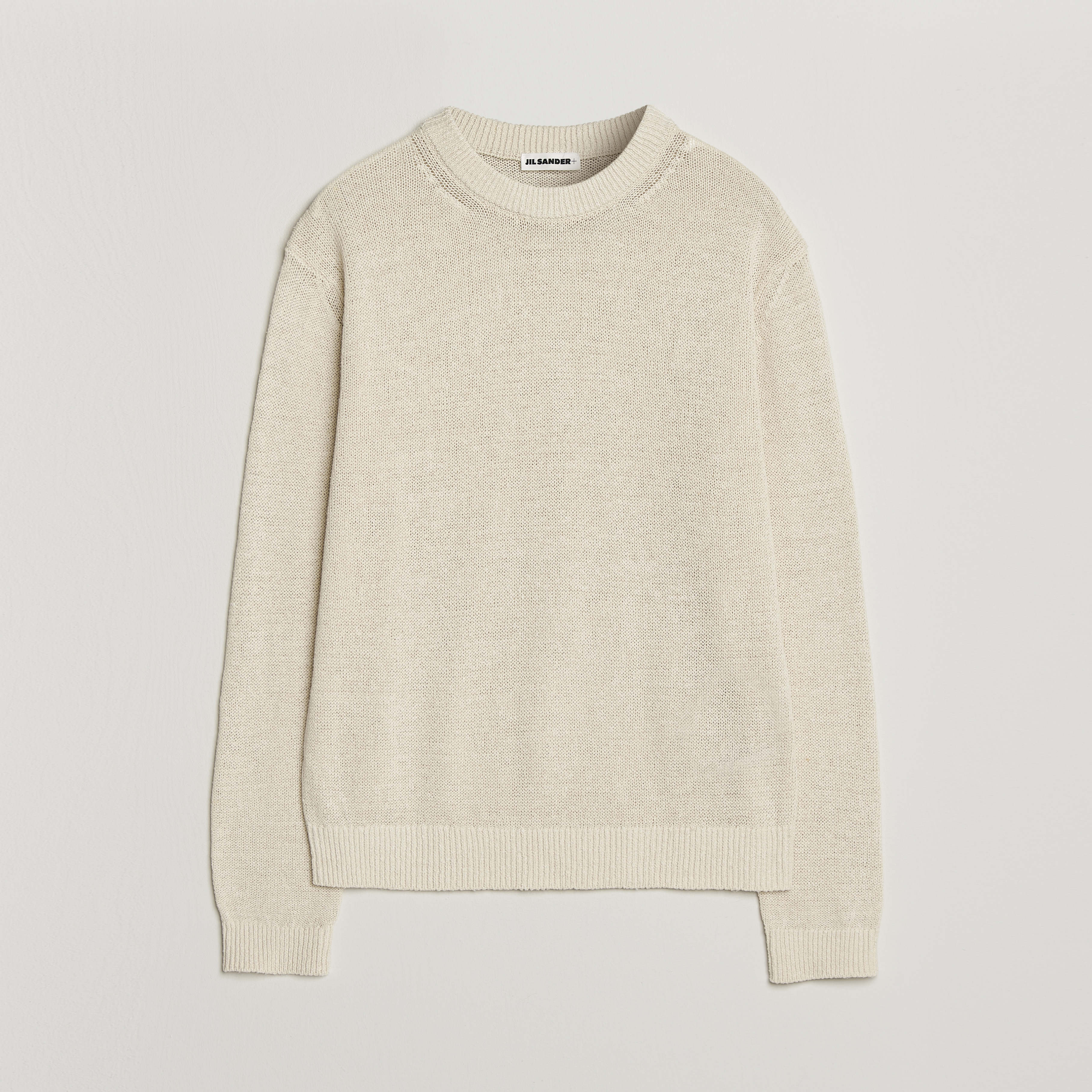 Jil Sander Silk Blend Crew Neck Sweater Sand at CareOfCarl.com