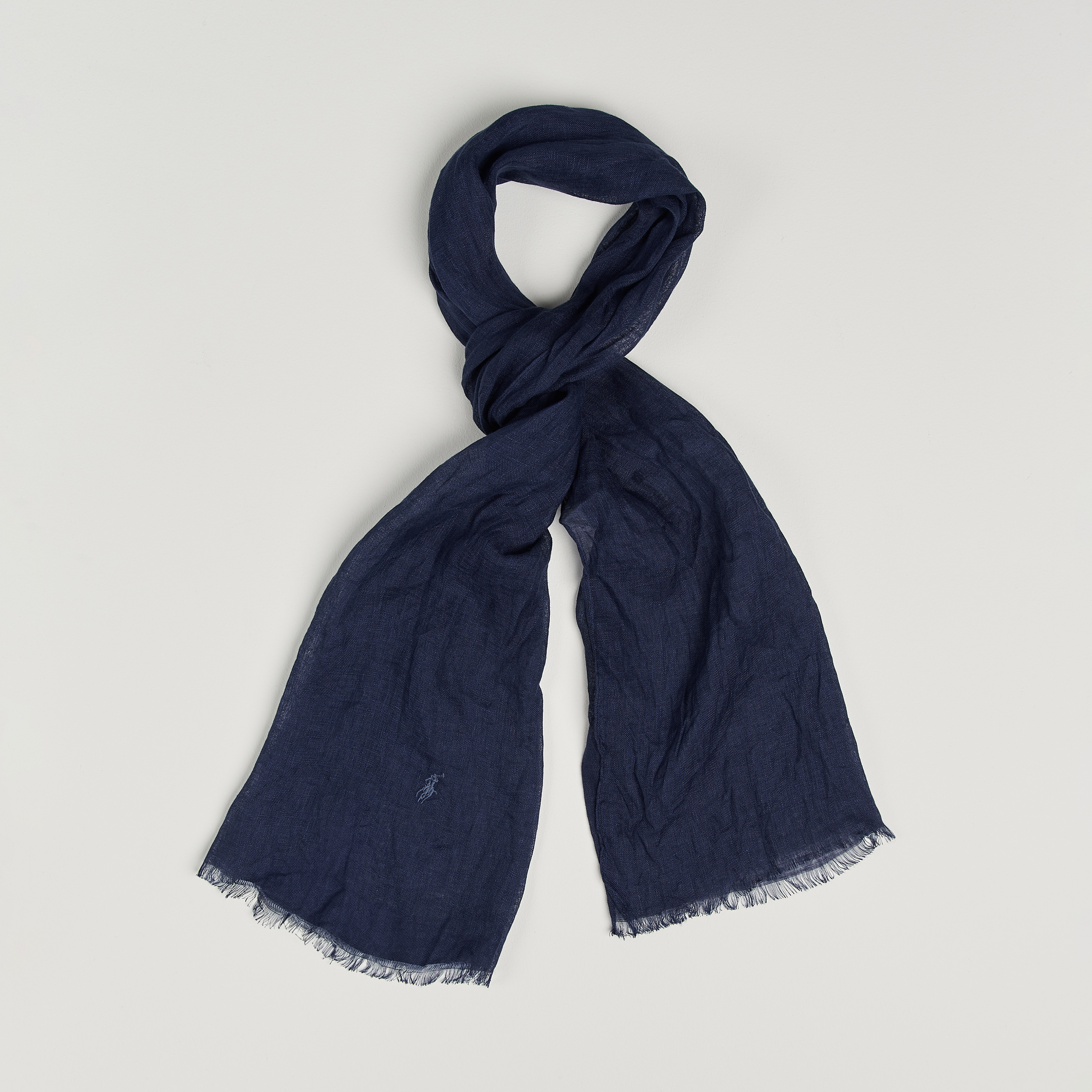 Polo Ralph Lauren Linen Scarf Newport Navy at CareOfCarl.com
